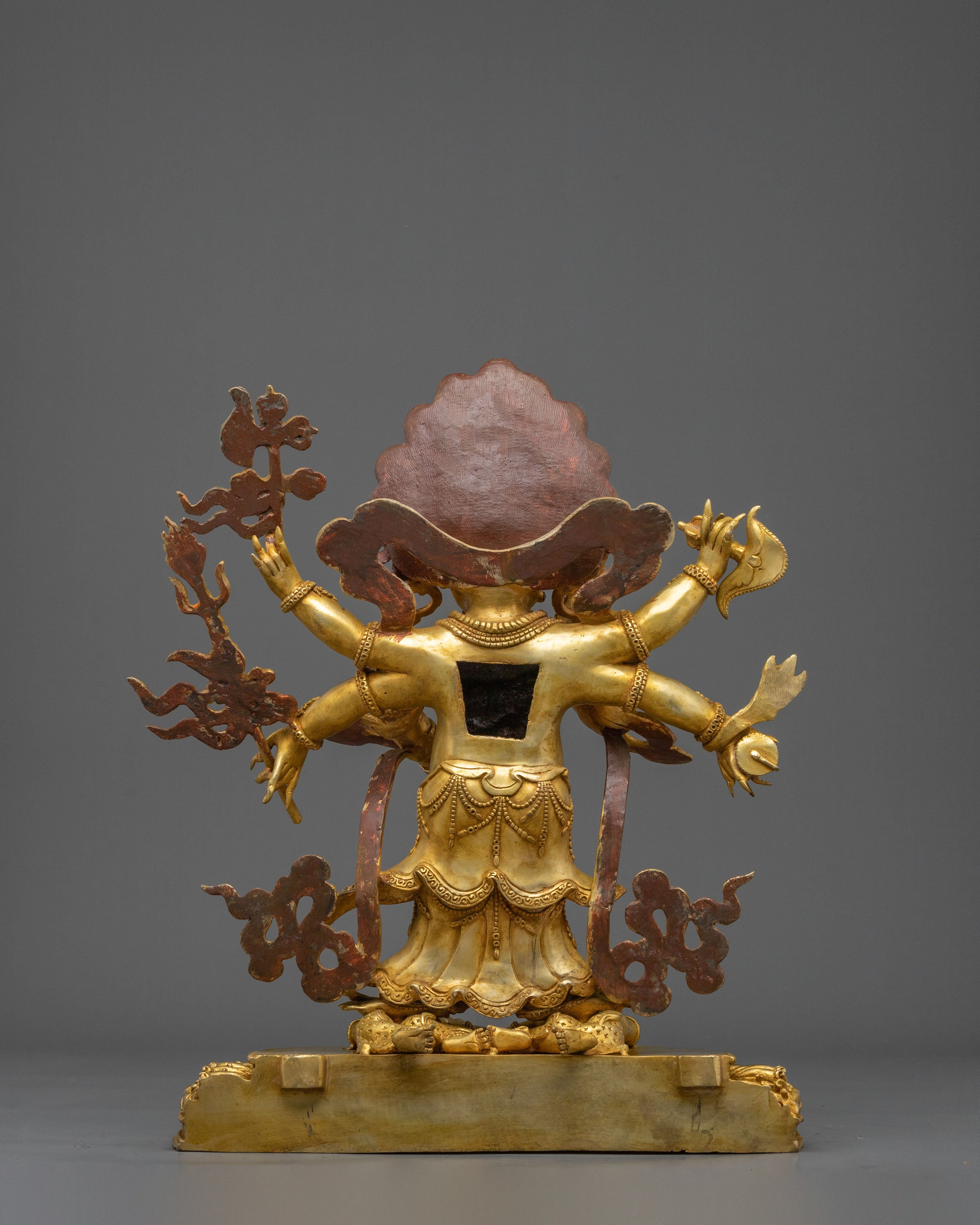 White Mahakala Sculpture | Tibetan Buddhist Protector