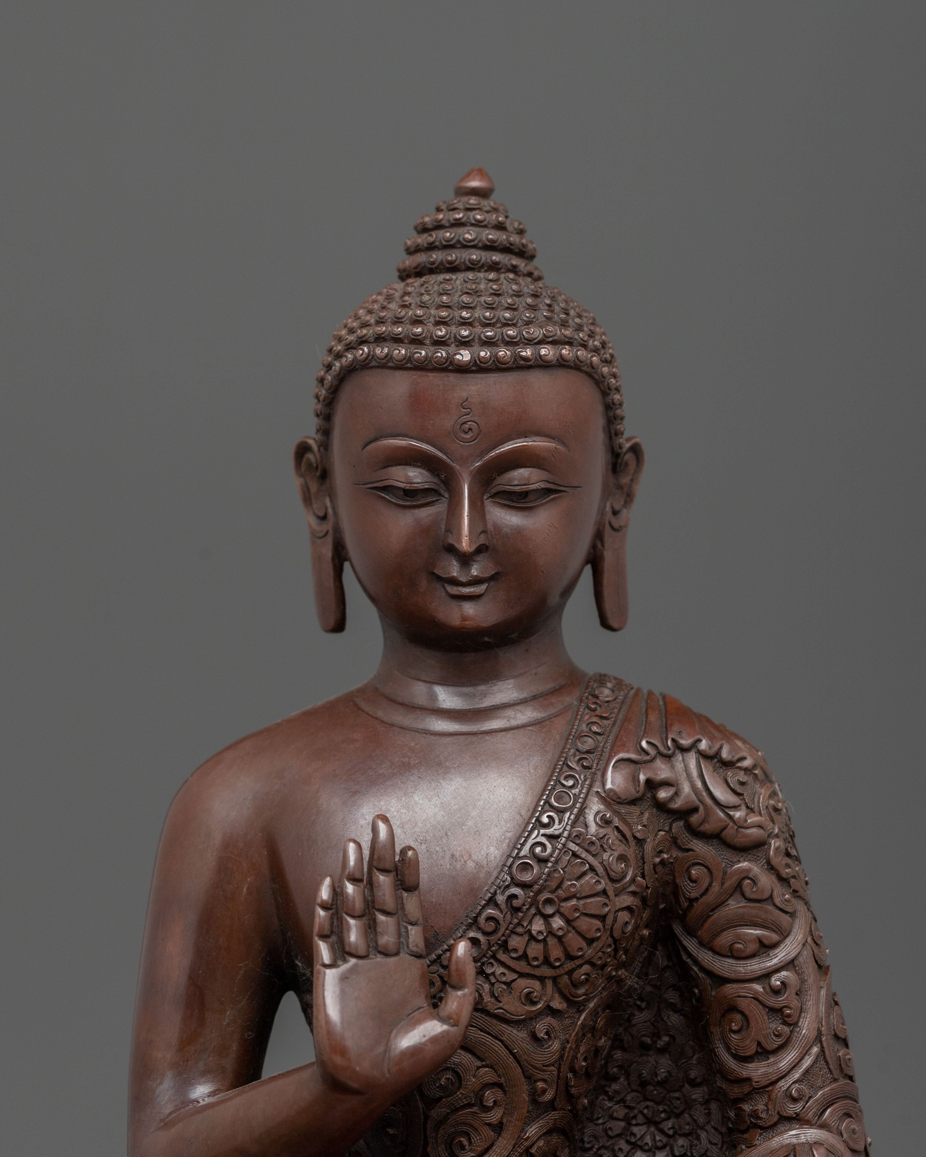 Amoghasiddhi Sculpture | Green Dhyani Buddha