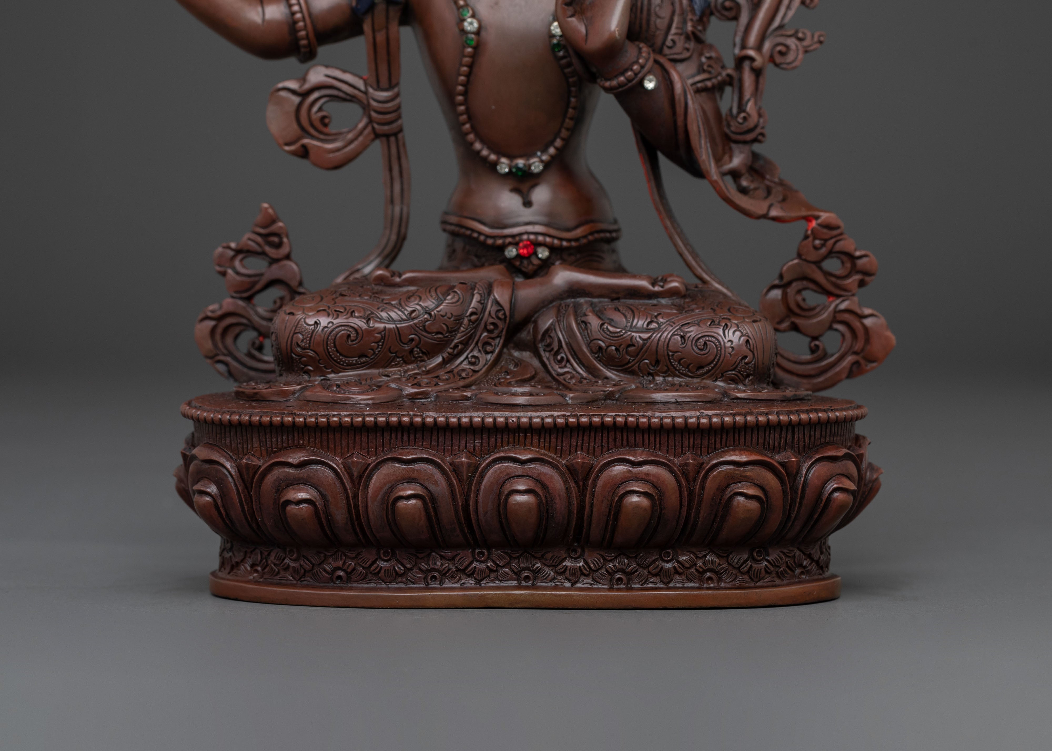 Bodhisattva Manjushri Statue of Ultimate Wisdom | Sacred Buddhist Altar Sculpture