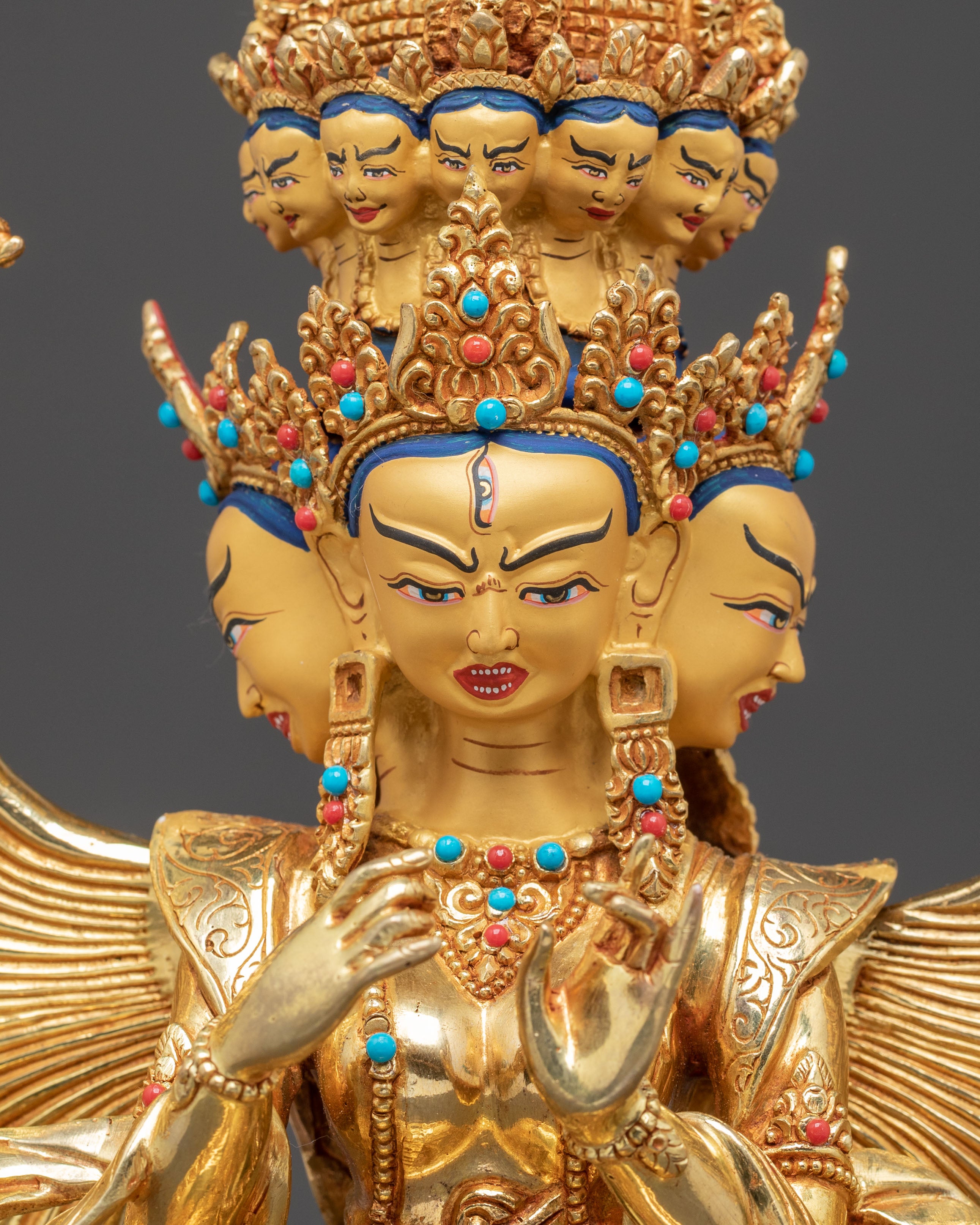 Handmade 1000-Armed Dukar Statue | Deity of Compassion