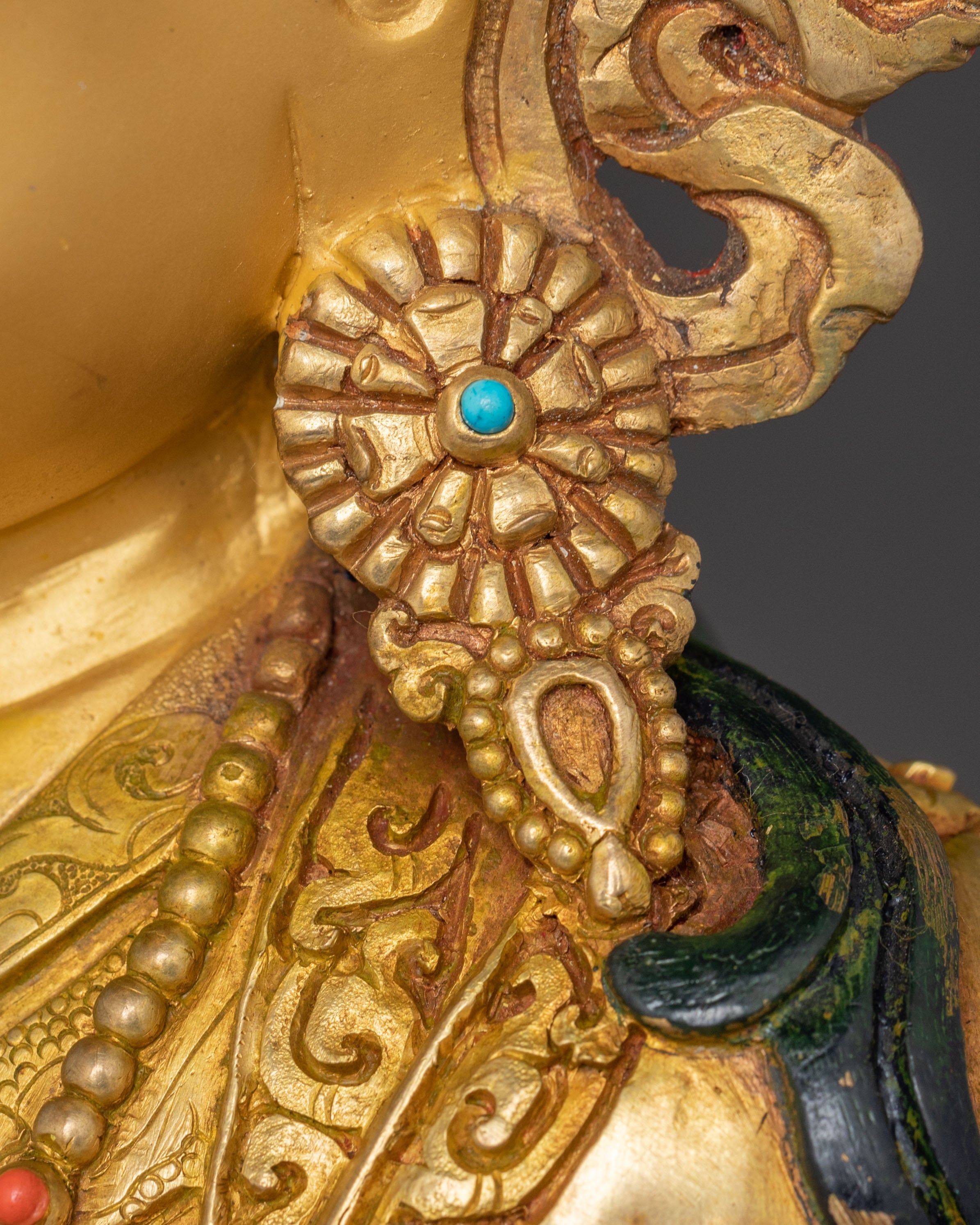 Himalayan Golden Guru Rinpoche Statue | A Sacred Legacy in 24K Gold