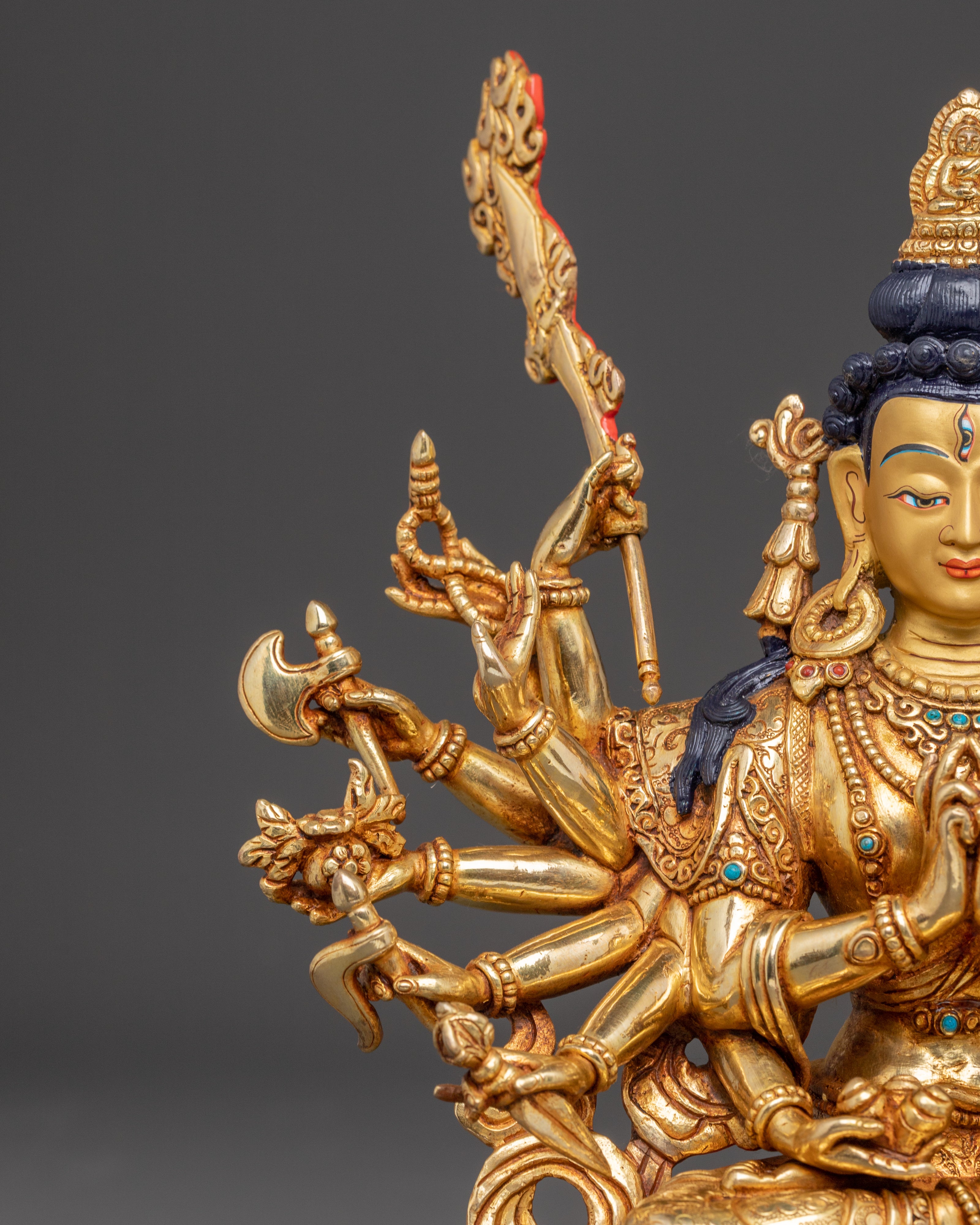 Golden Statue of Chundi | Buddhist Goddess of Compassion