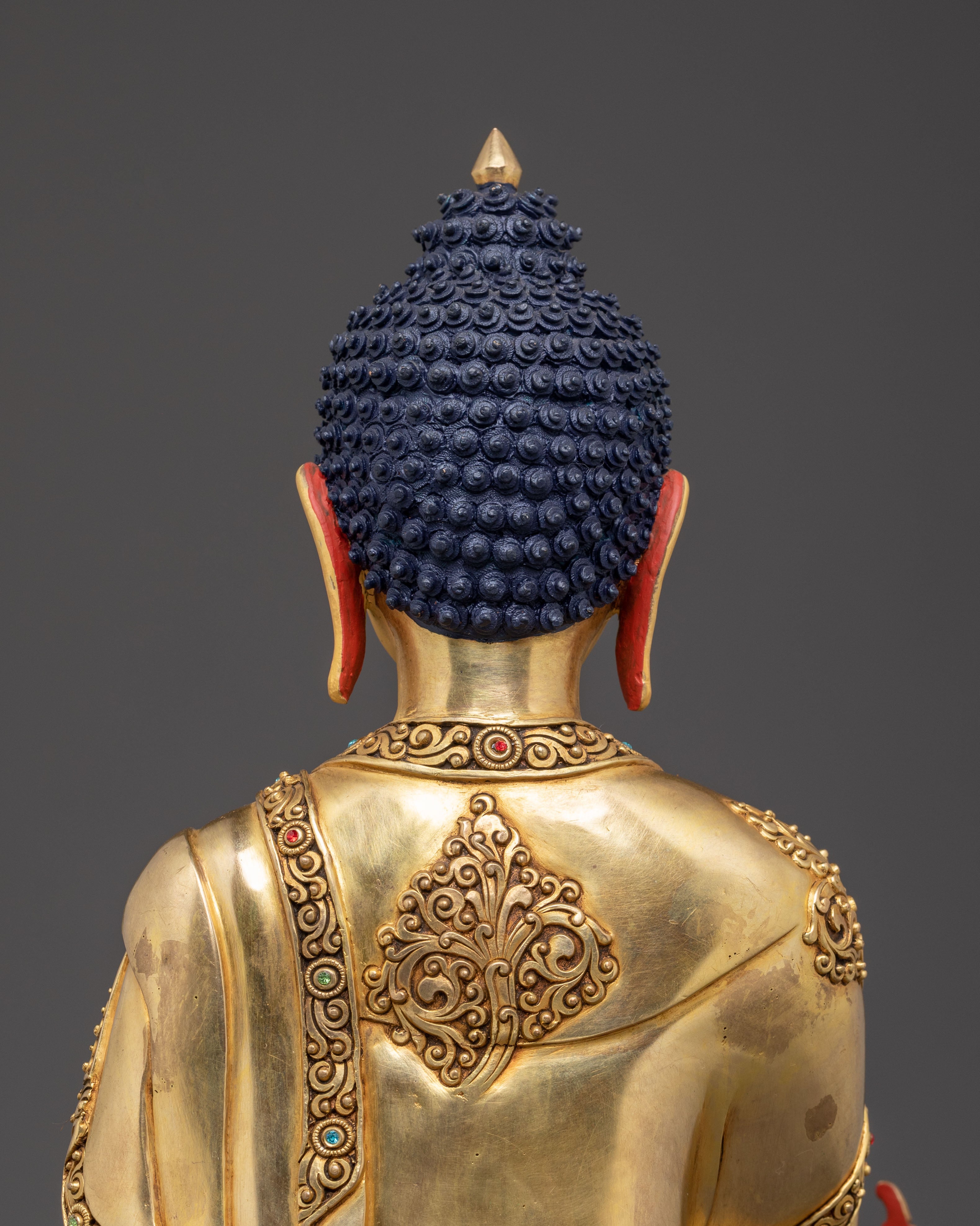 Handmade Medicine Buddha with Healing Power – 24K Gold Gilded