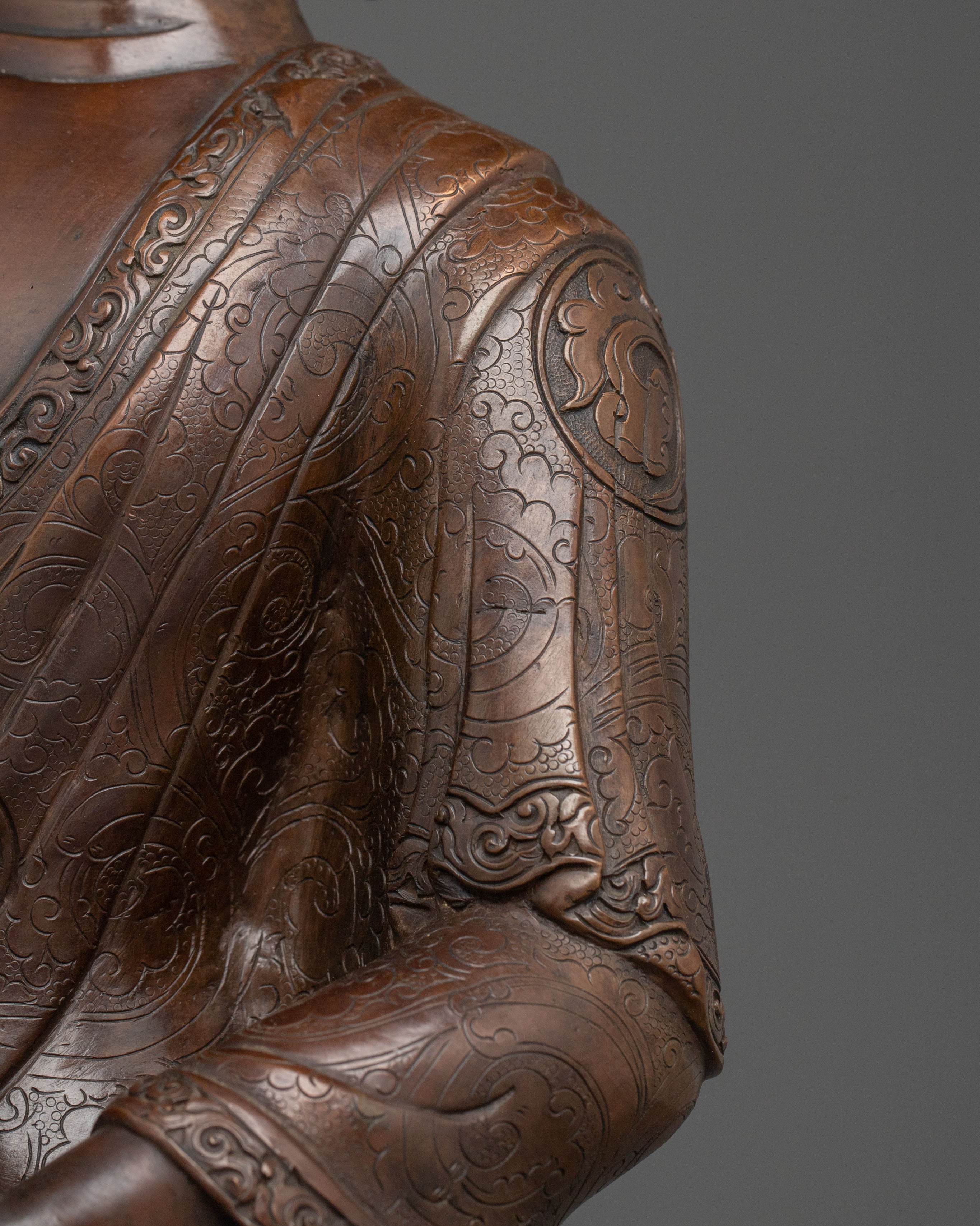 Shakyamuni Buddha Statue | Oxidized Copper Figurine