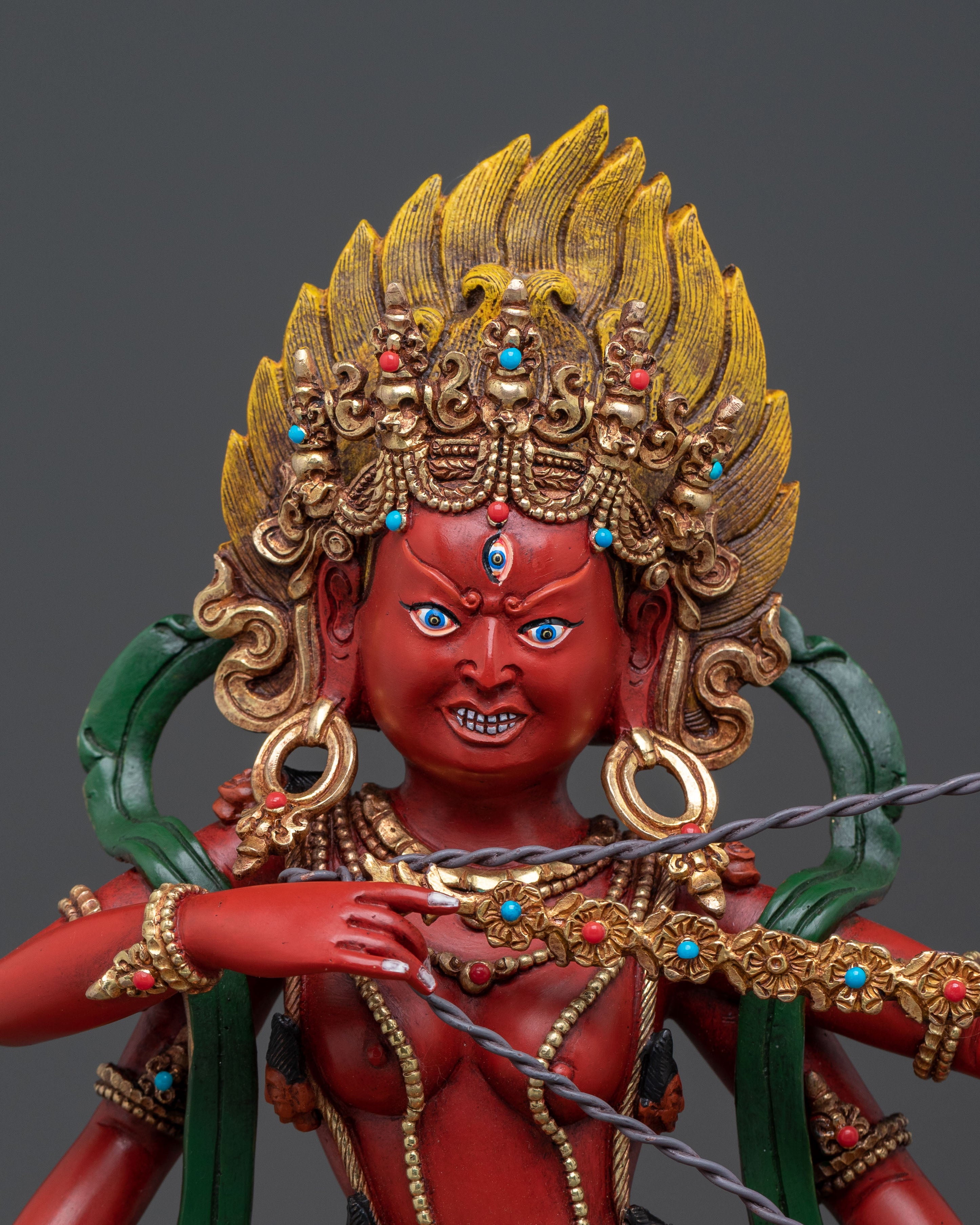 Red Tara: Kurukulla | 24K Gold Gilded Traditional Figure