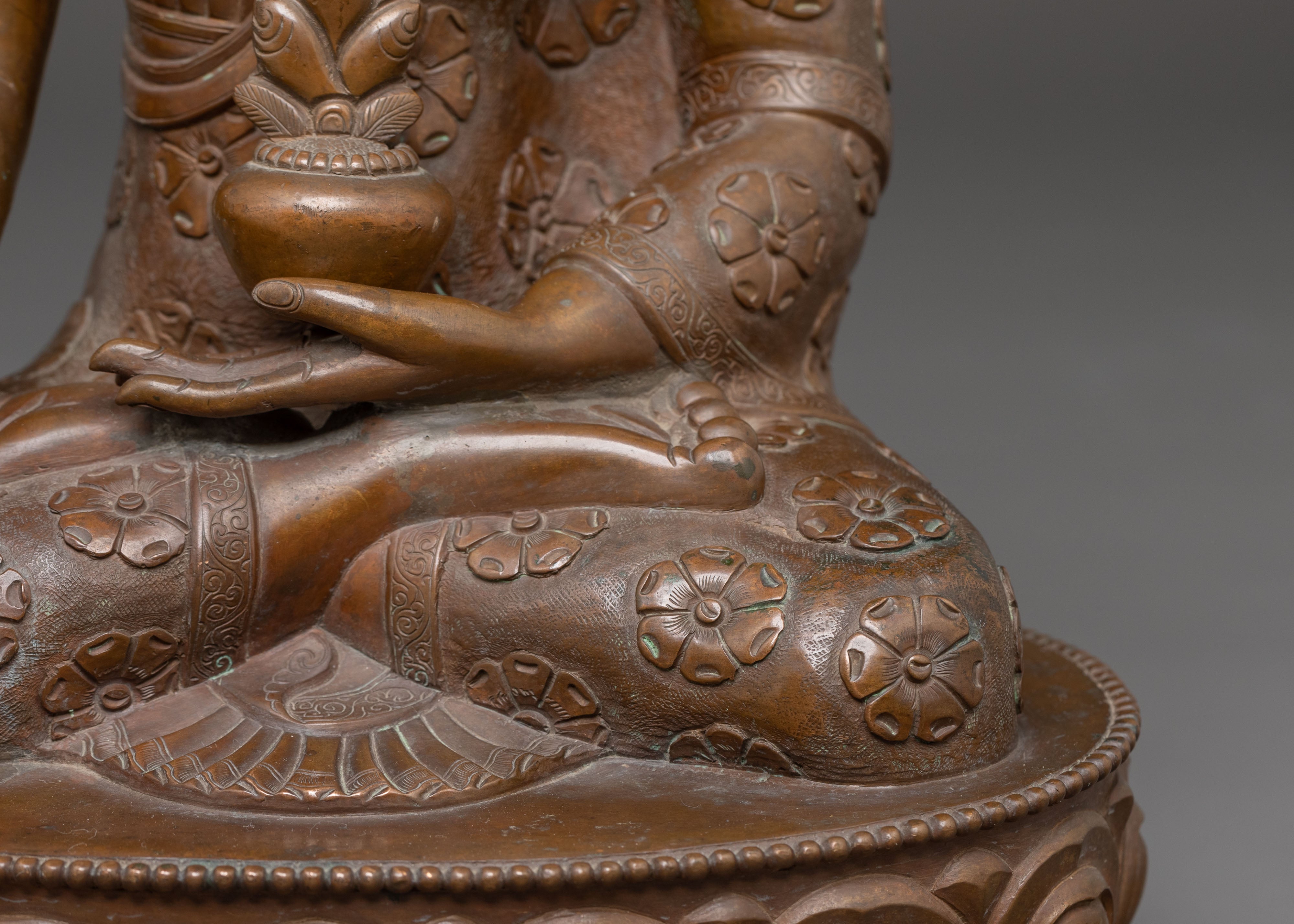 Handcrafted Medicine Buddha Oxidized Statue | Spiritual Decor