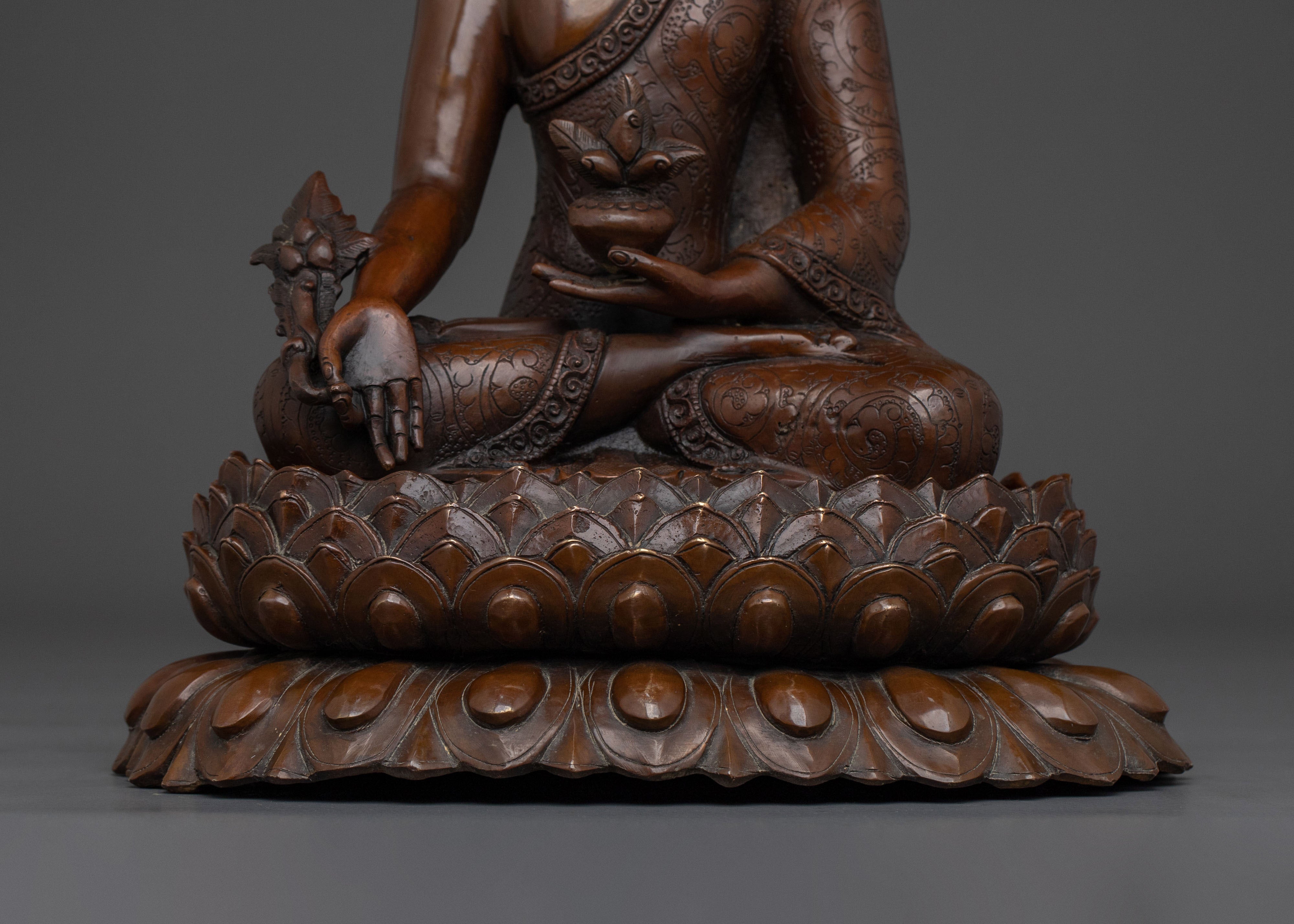 Medicine Buddha Buddhist Deity Statue | Deity of Health and Well-Being