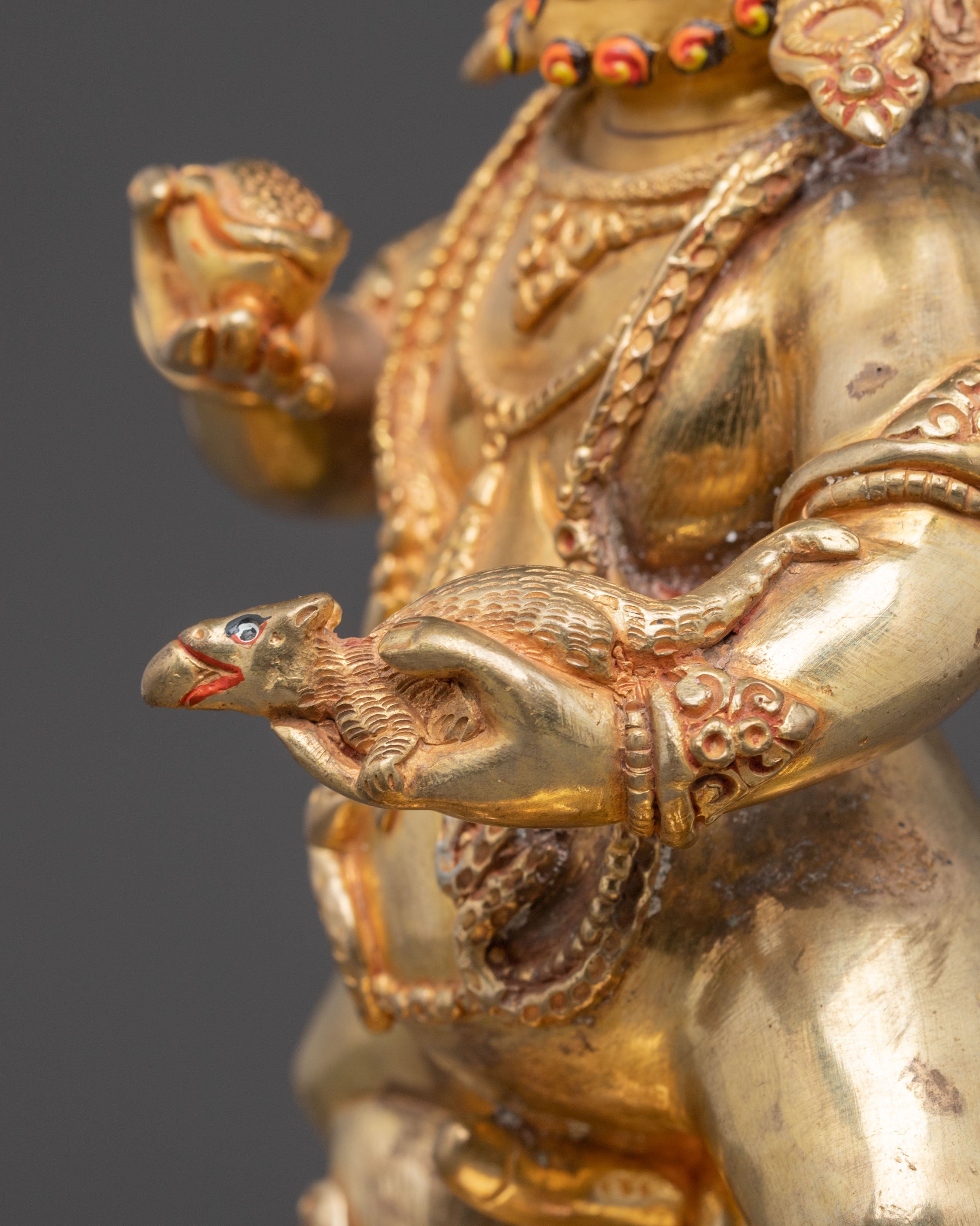 Black Dzambhala Statue: Buddhist Wealth Deity