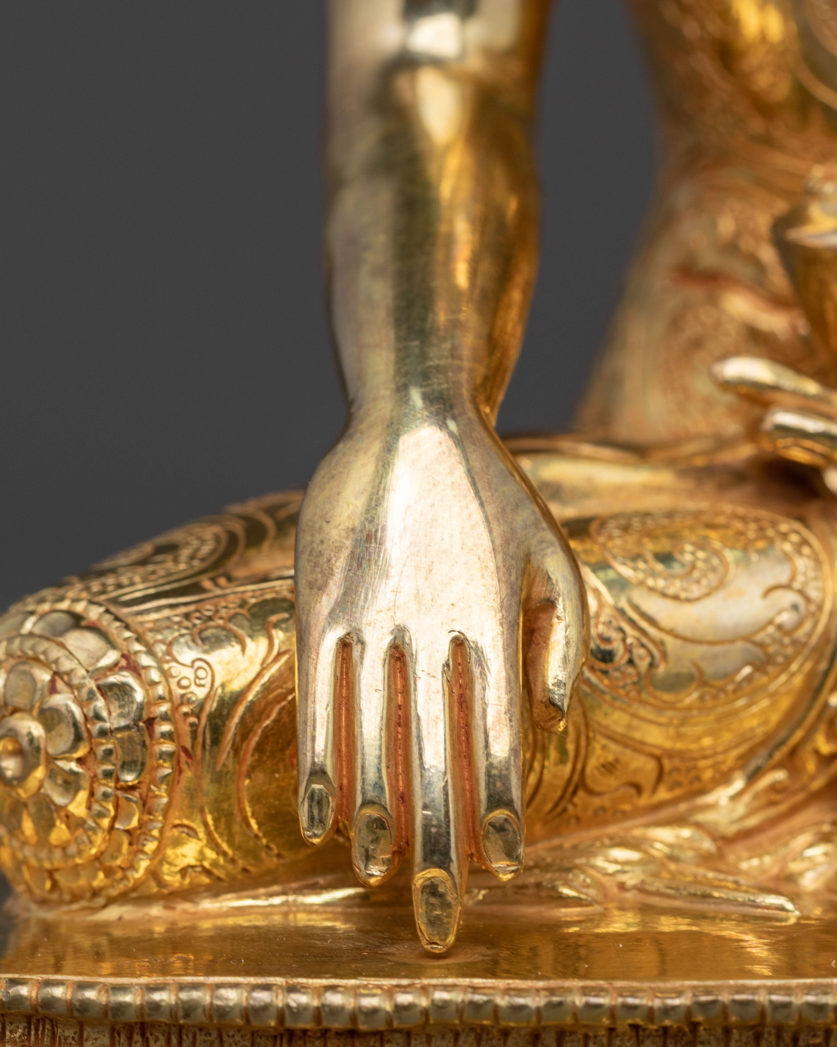 Sacred Shakyamuni Buddha Statue | 24K Gold Gilded