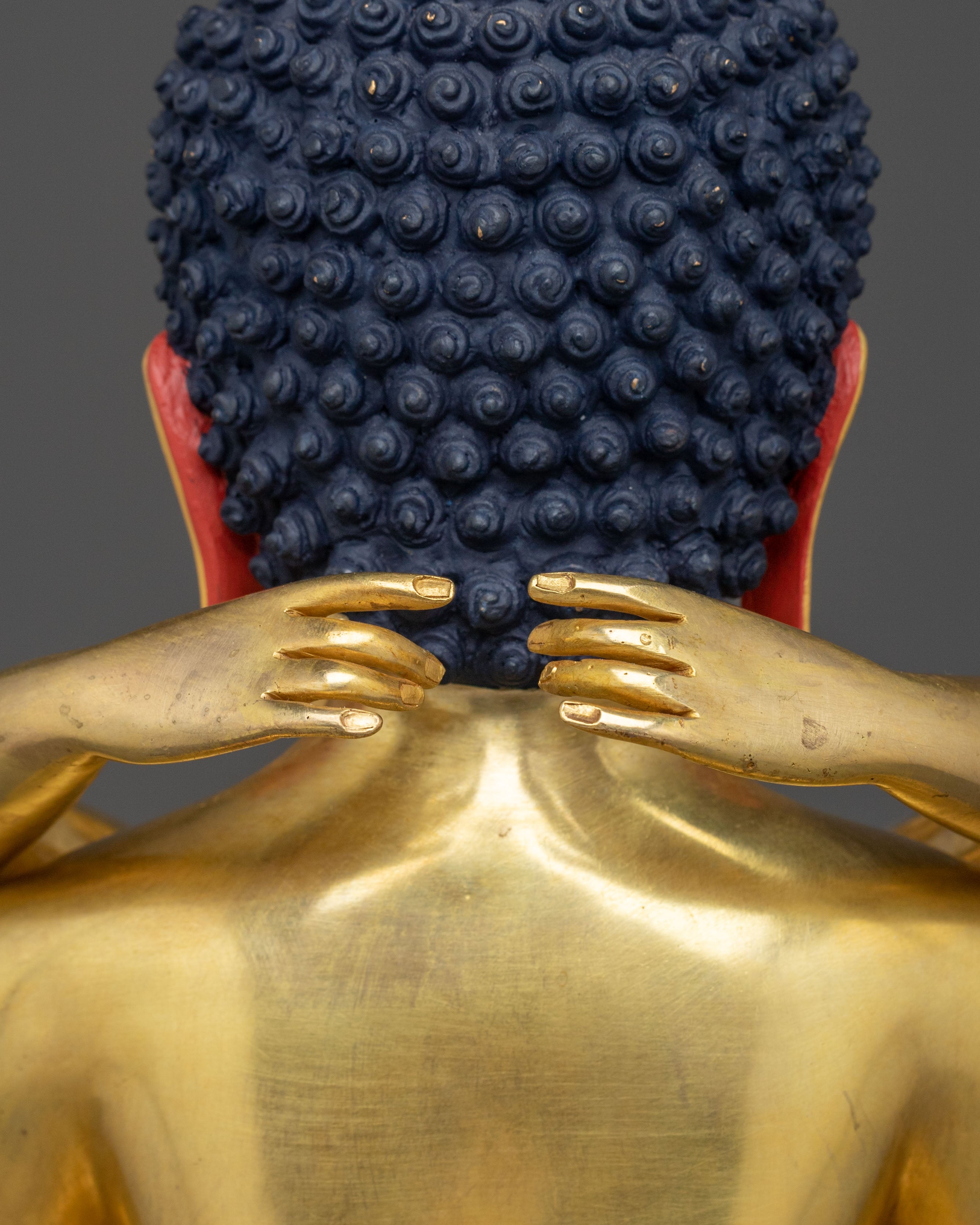 Samantabhadra with Consort Handmade Golden Statue: 24K Gold Gilded