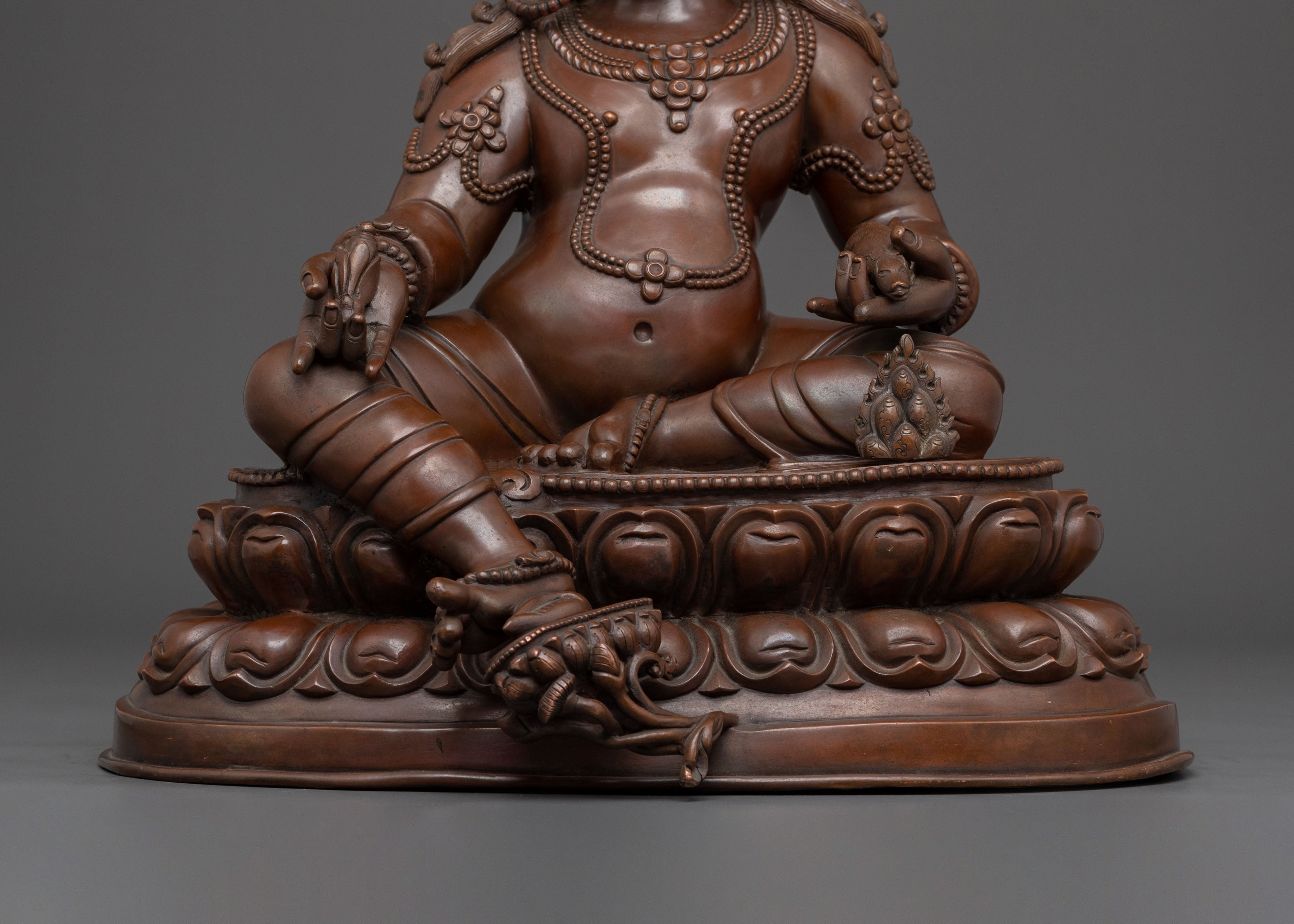 Handmade Dzambhala Statue | Tibetan Buddhist Figurine