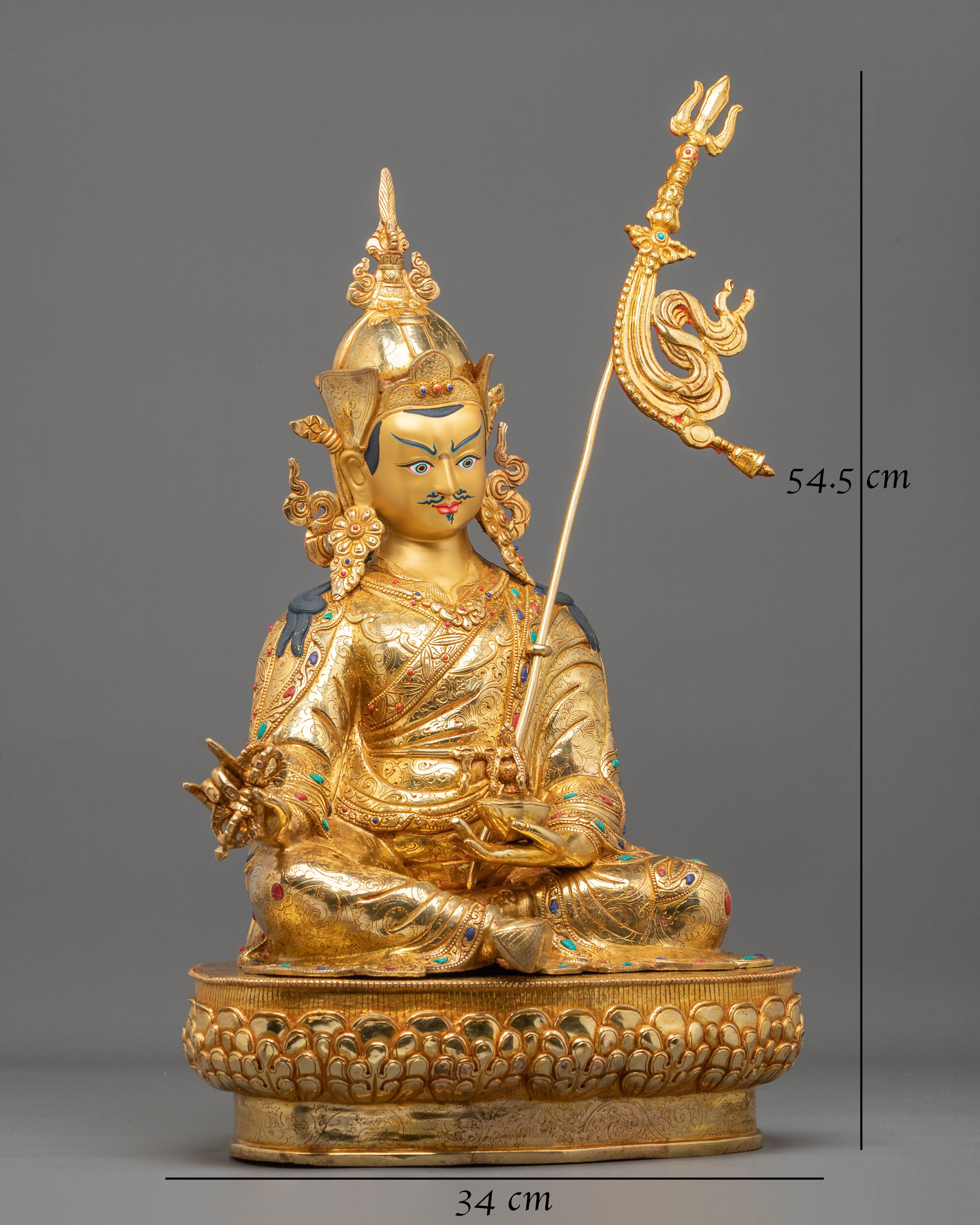 Padmasambhava Statue | Gemstone-Adorned Sculpture