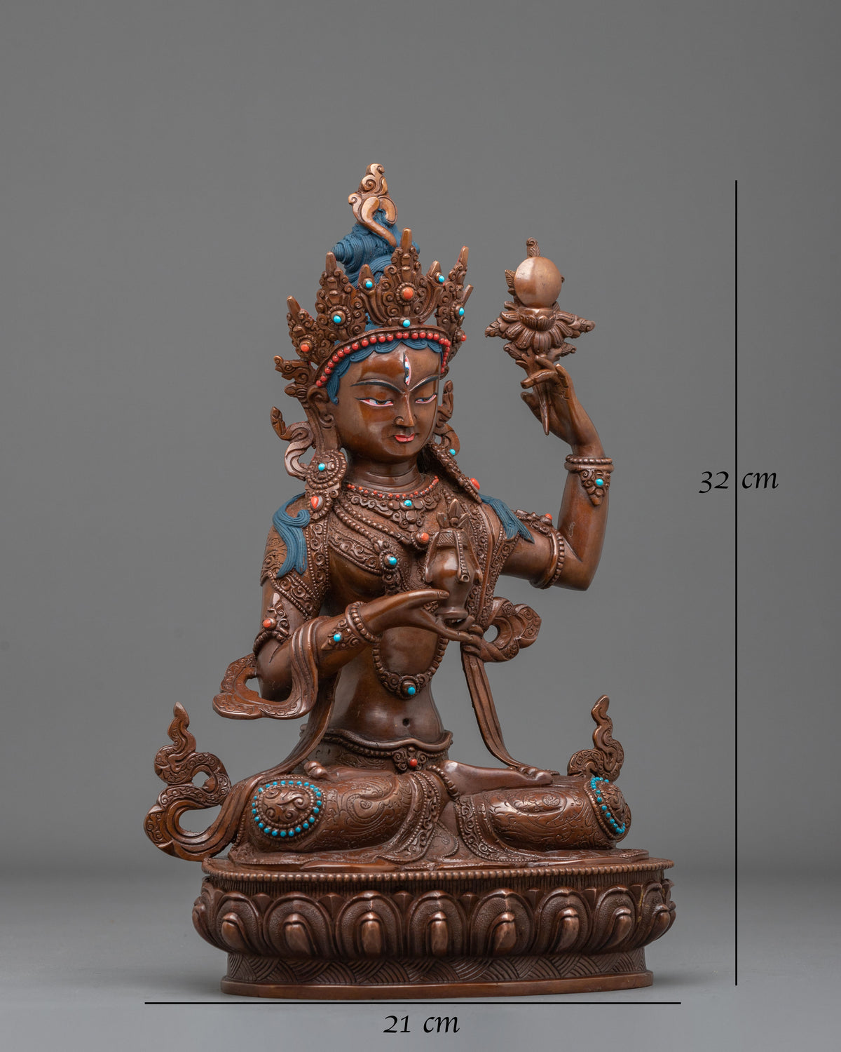 Sherab Chamma Figurine | Oxidized Copper Sculpture