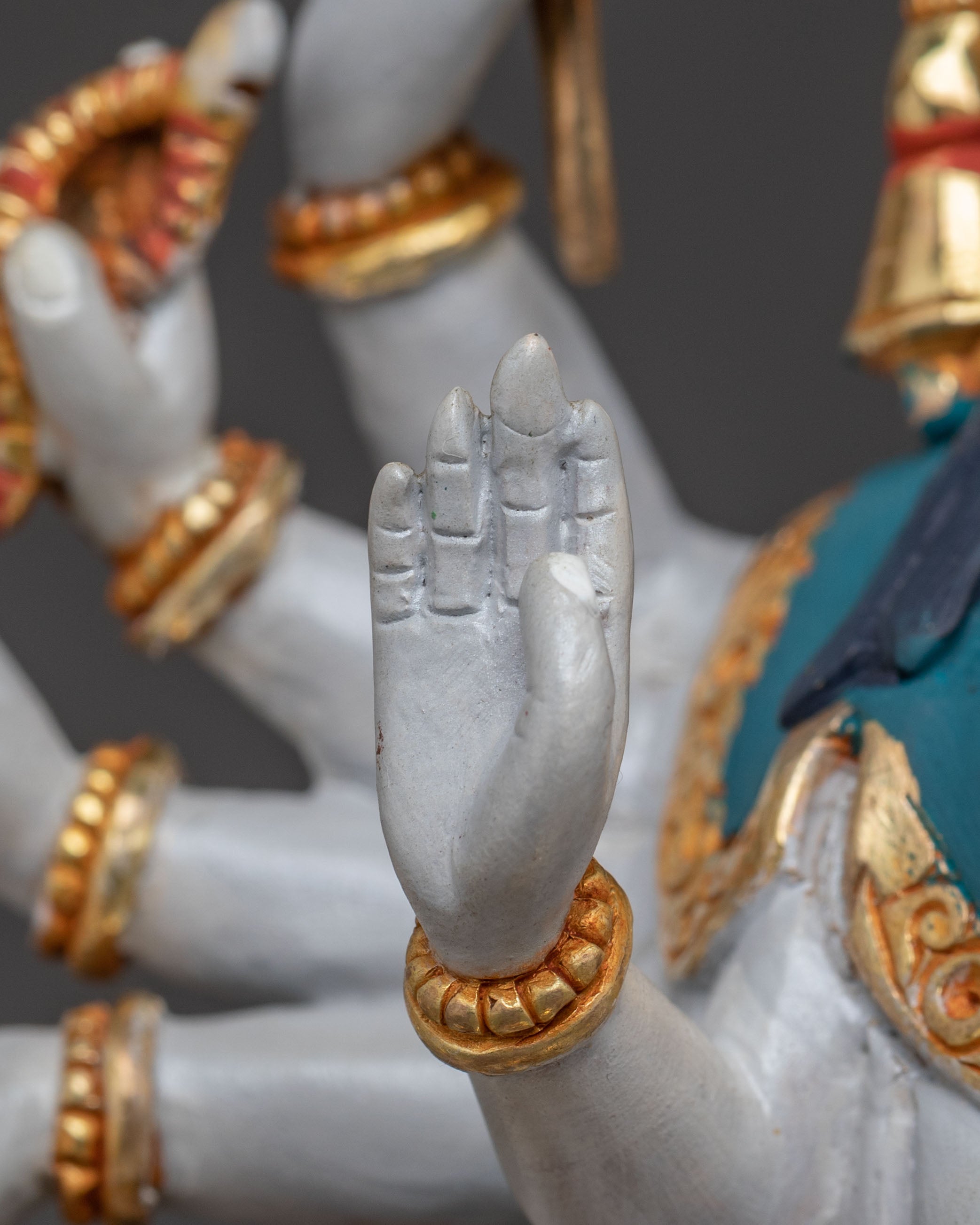 Compassion Goddess Cundi Statue – Handcrafted Gilded Copper Statue