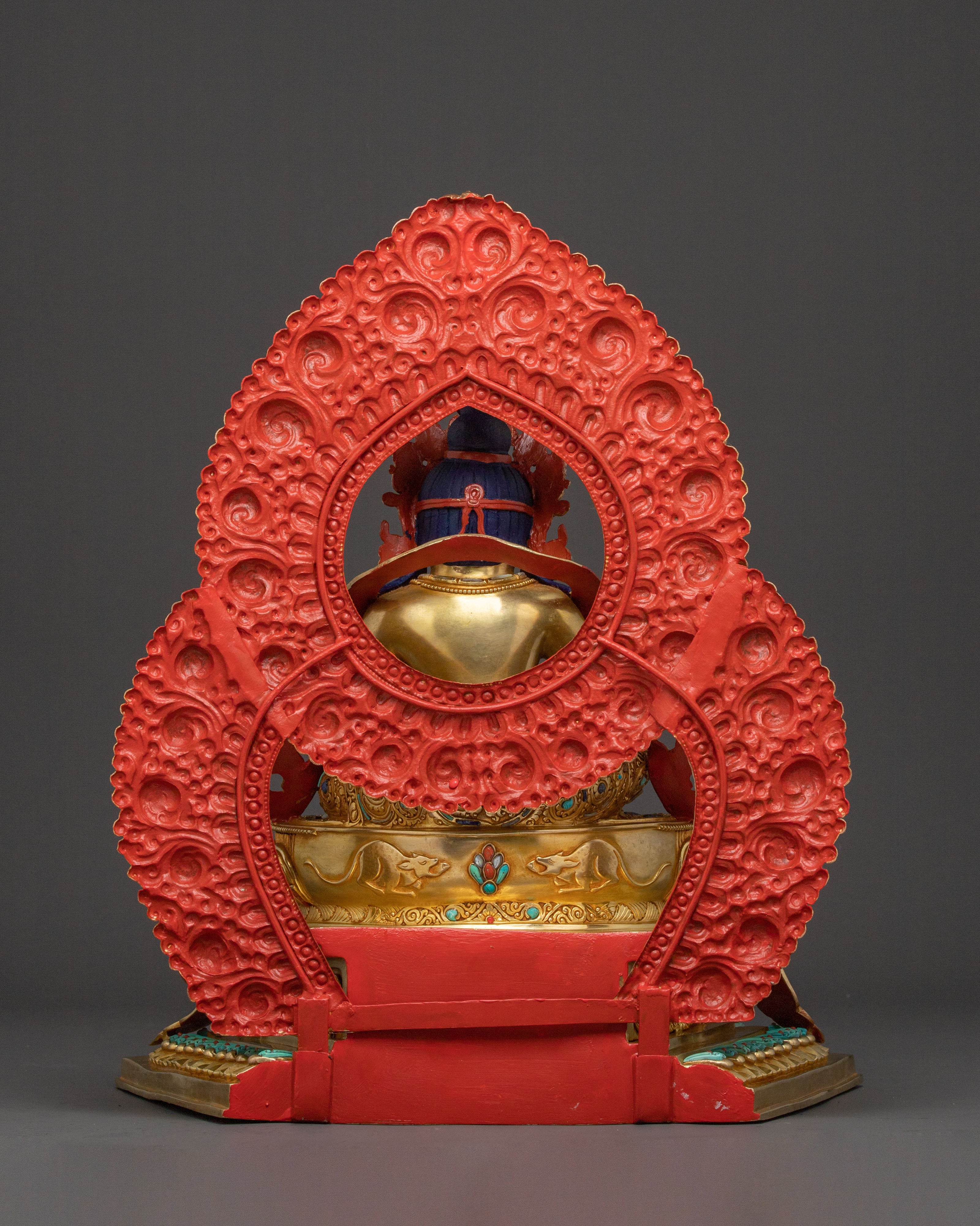Dzambhala Statue on Throne | Altar Home Decor