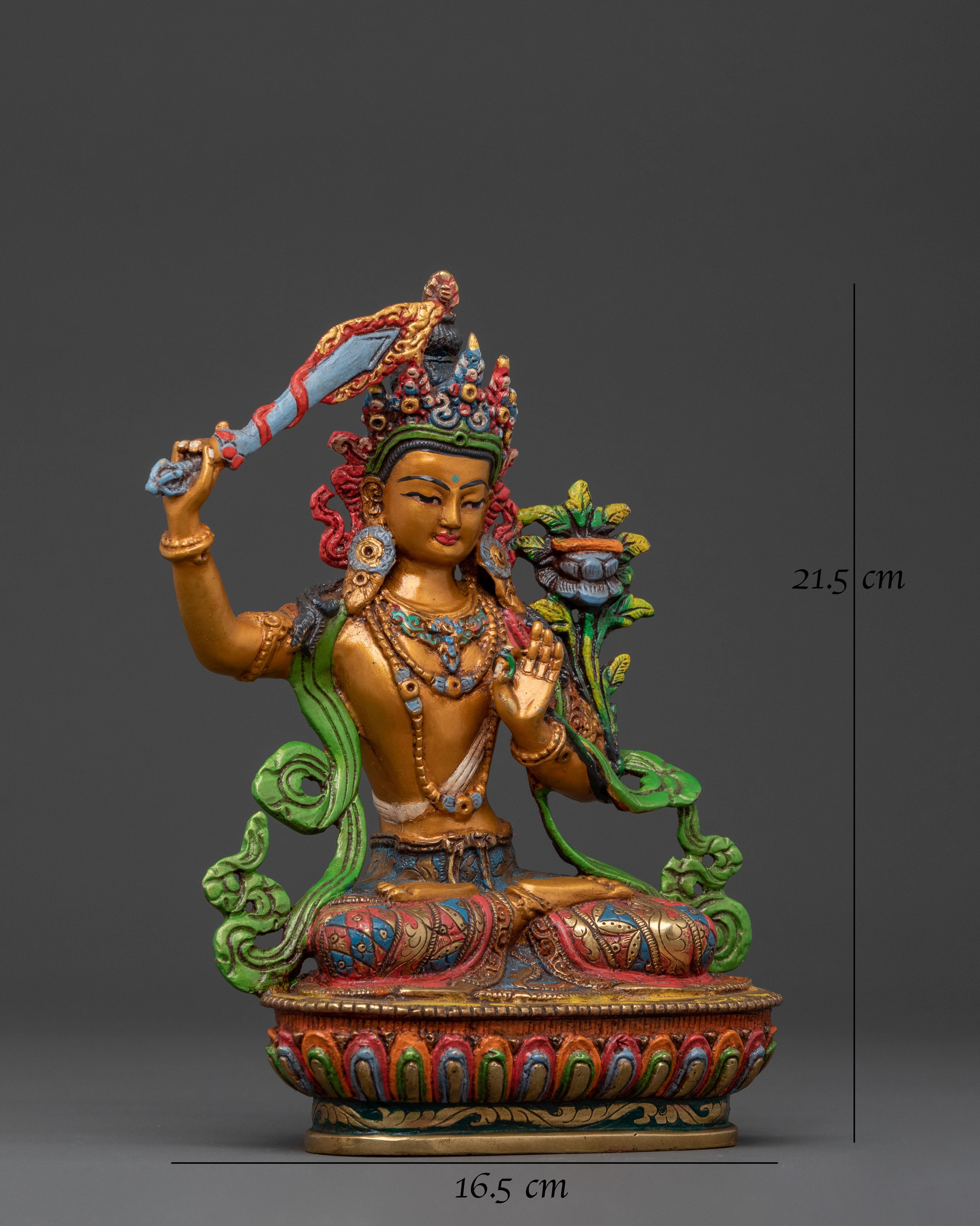 Manjushri Sharp Wisdom Statue | Spiritual Altar Decor