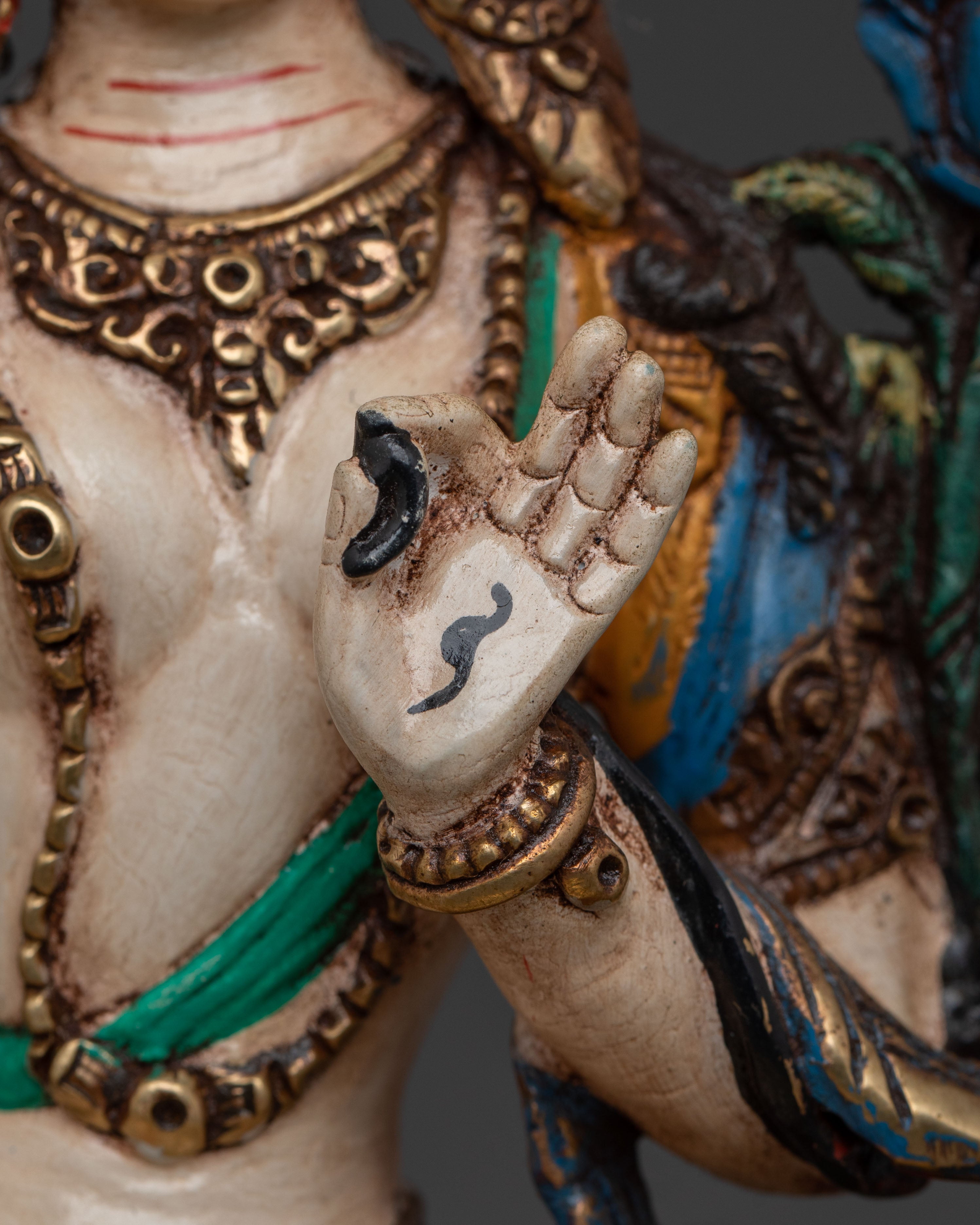 Goddess White Tara Meditation Statue | Bodhisattva of Long Life and Compassion