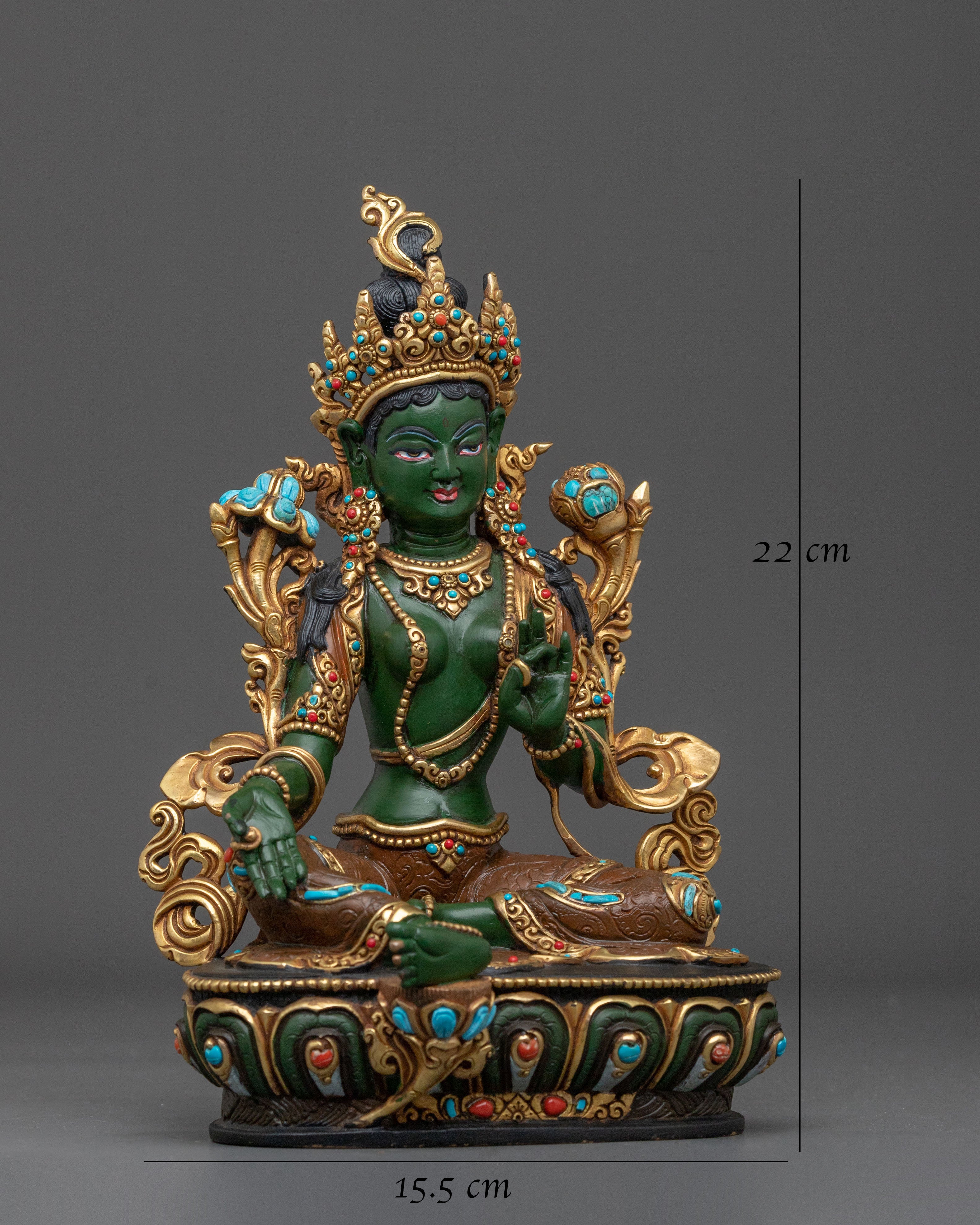 Tibetan Goddess Green Tara Statue | Home Decor
