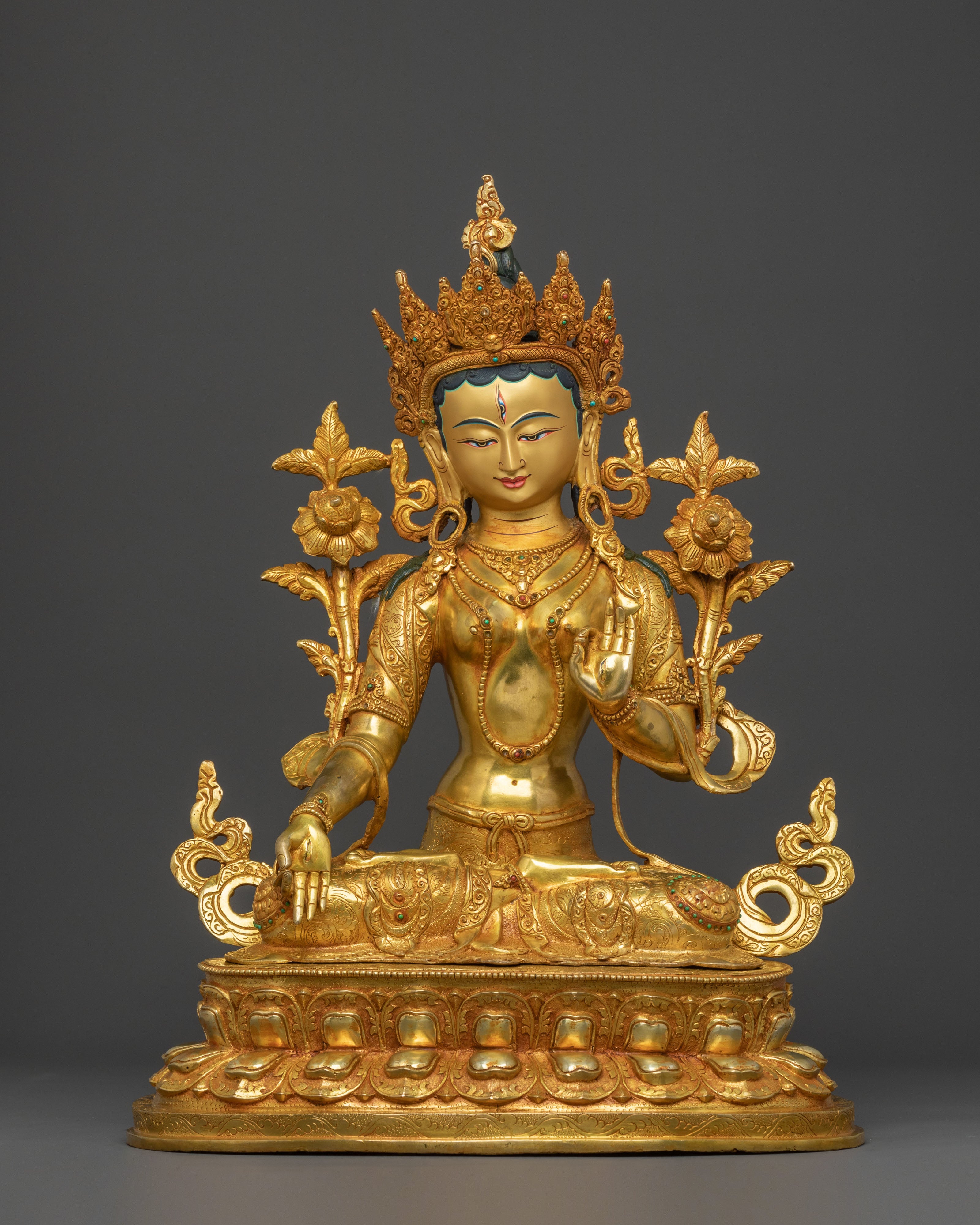  White Tara Golden Statue