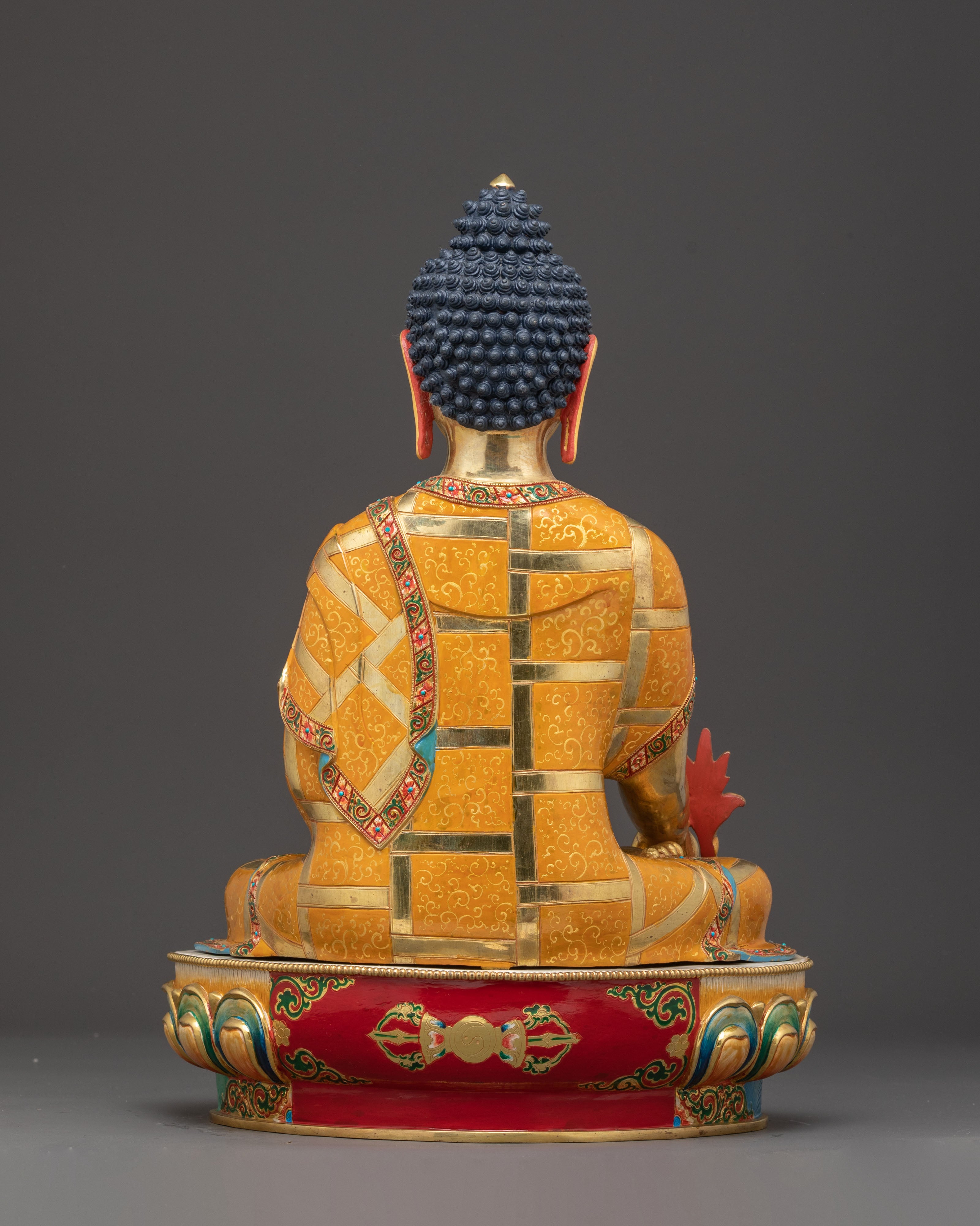 Golden Healing Statue of Medicine Buddha | Divine Healer