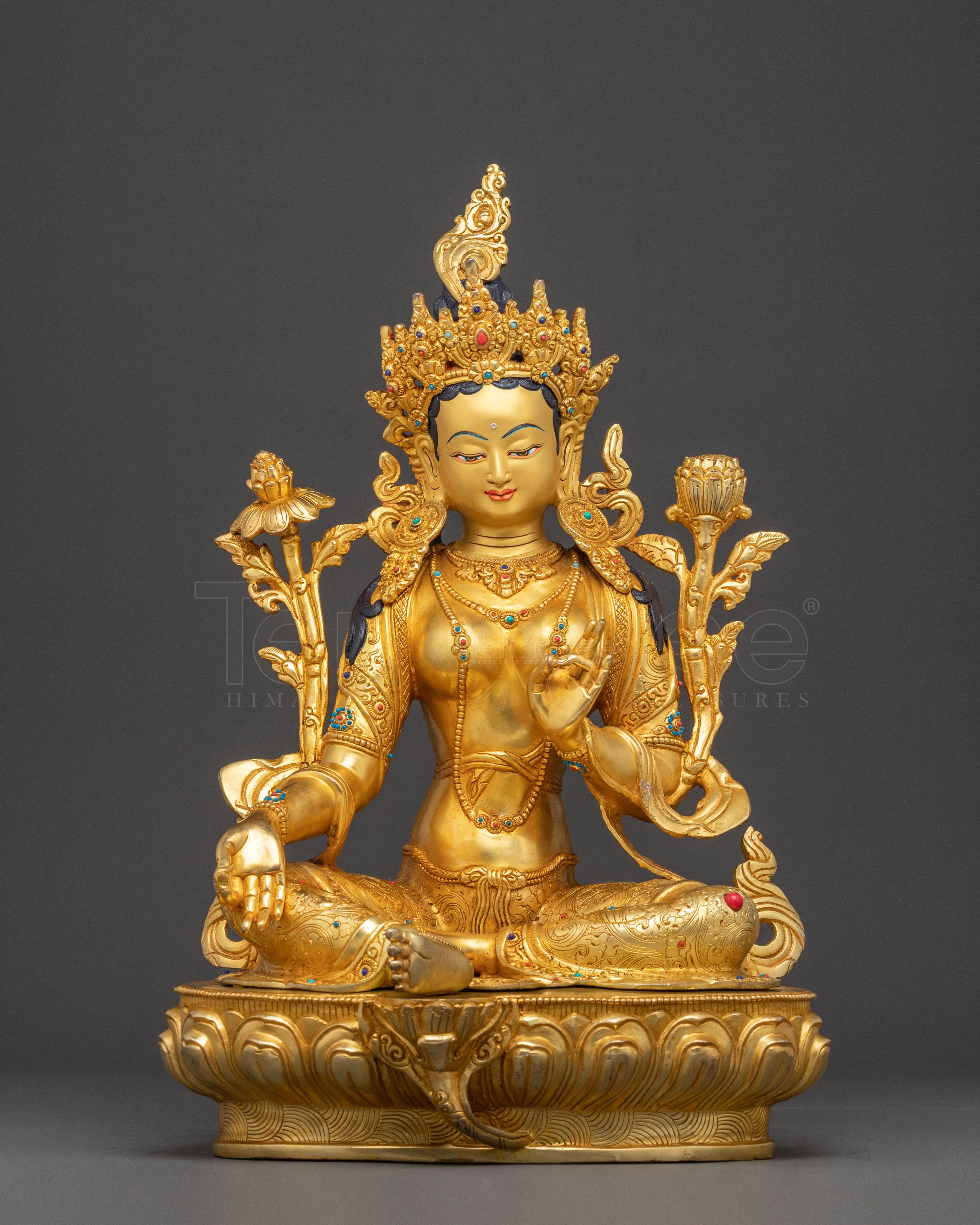 Green Tara Protector Goddess Statue