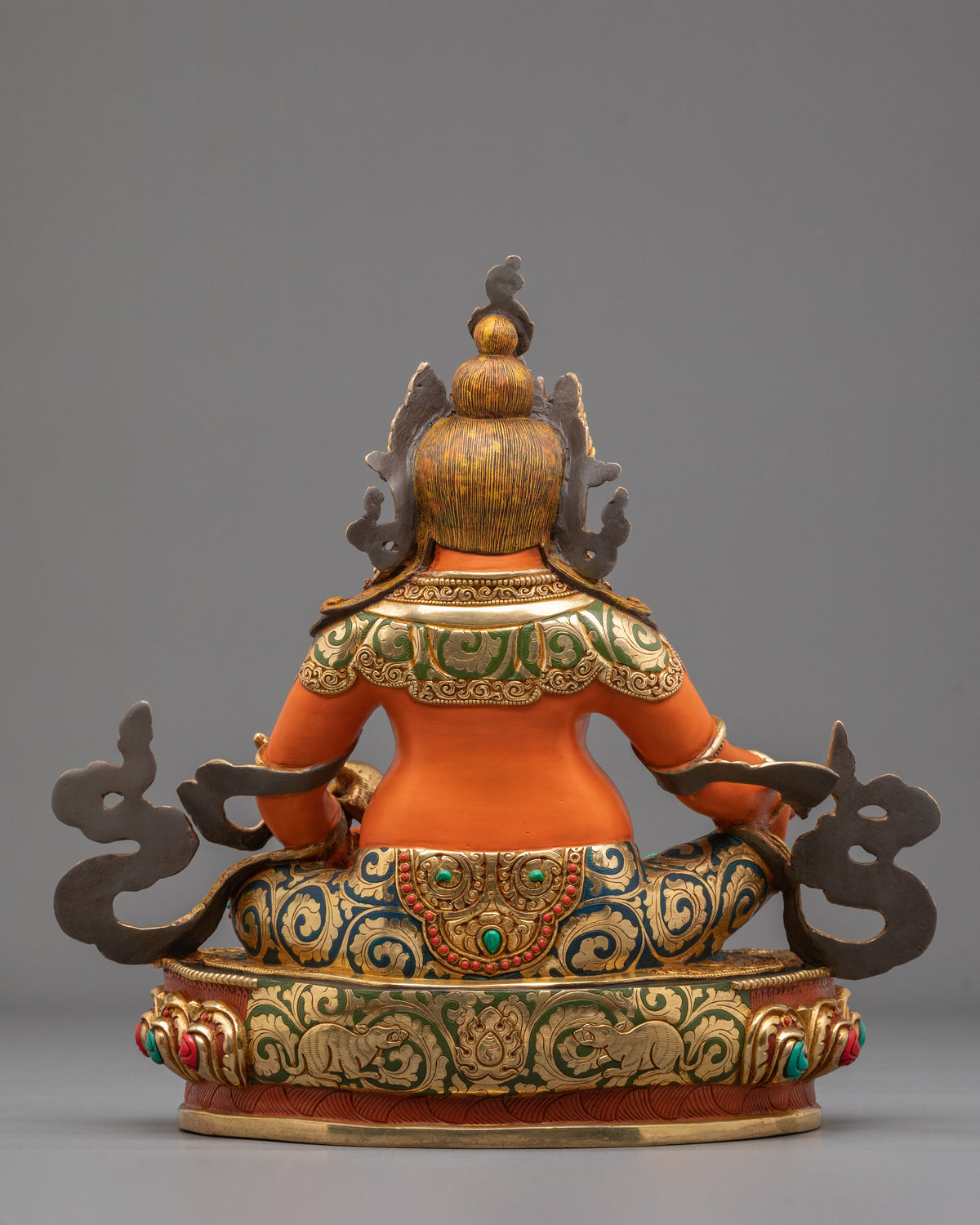 Dzambhala Fire Gold Gilded Sculpture | Wealth God