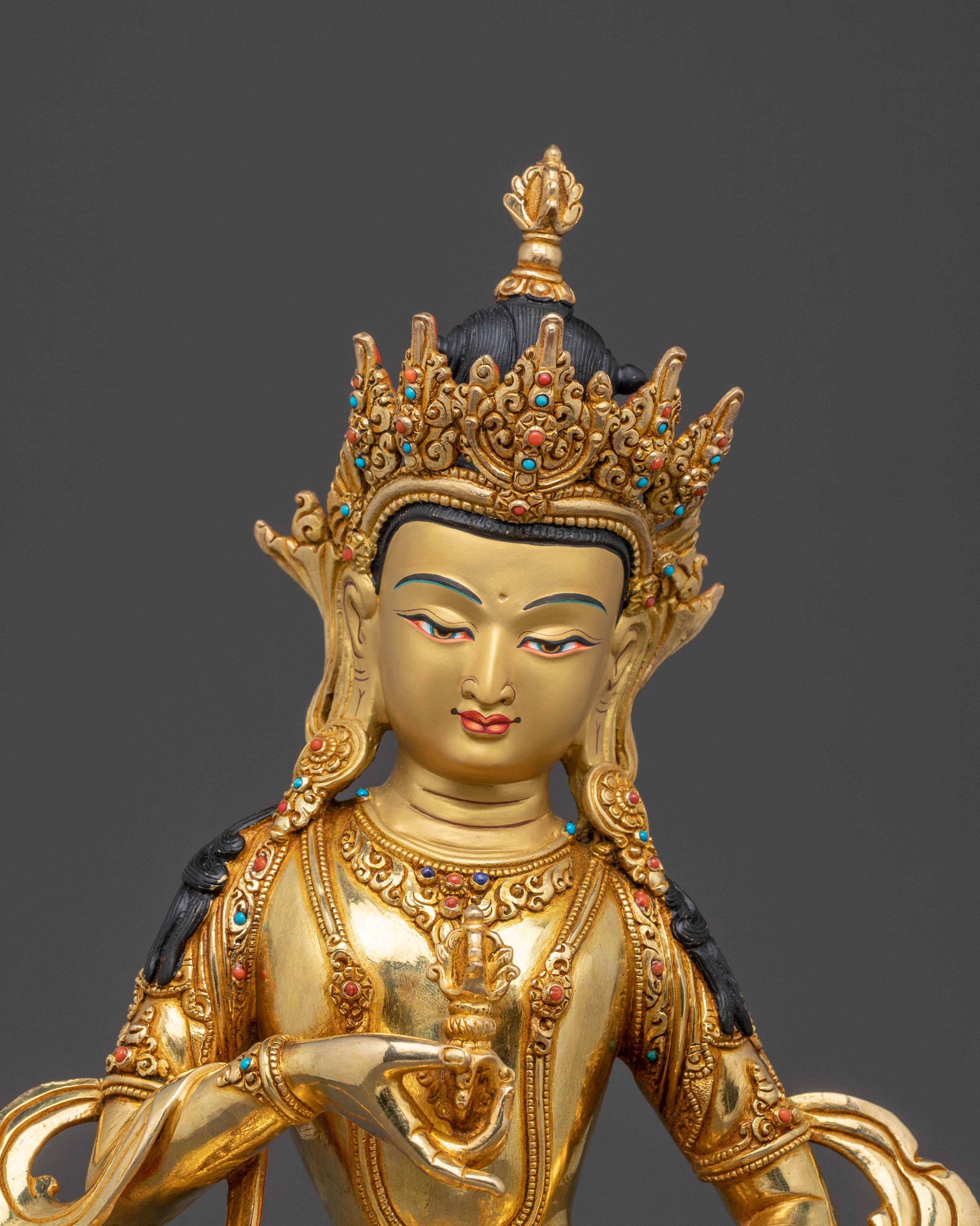 24K Gilded Vajrasattva Bodhisattva Wisdom Statue
