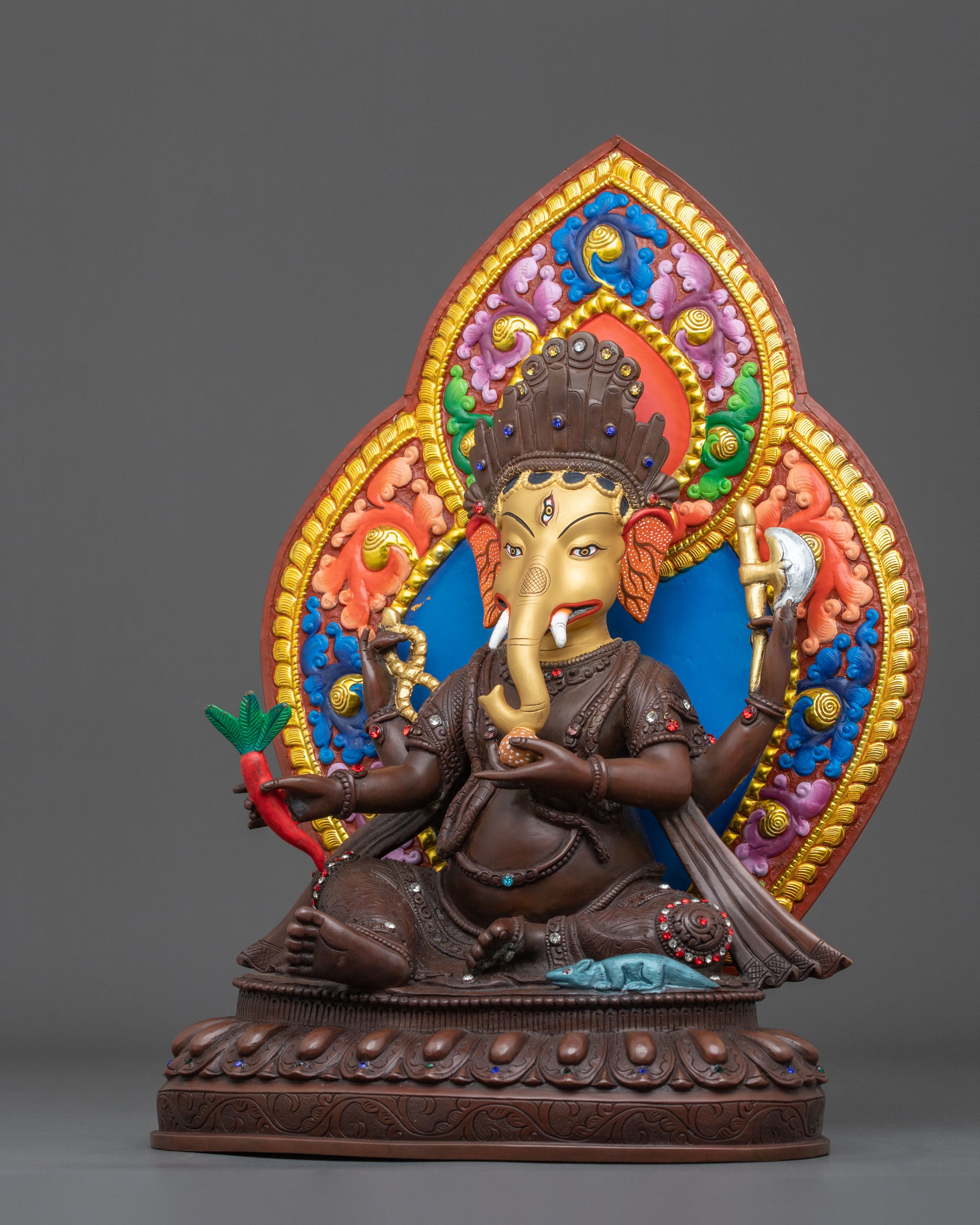 God Ganesha Spiritual Sculpture | Auspicious Oxidized Copper