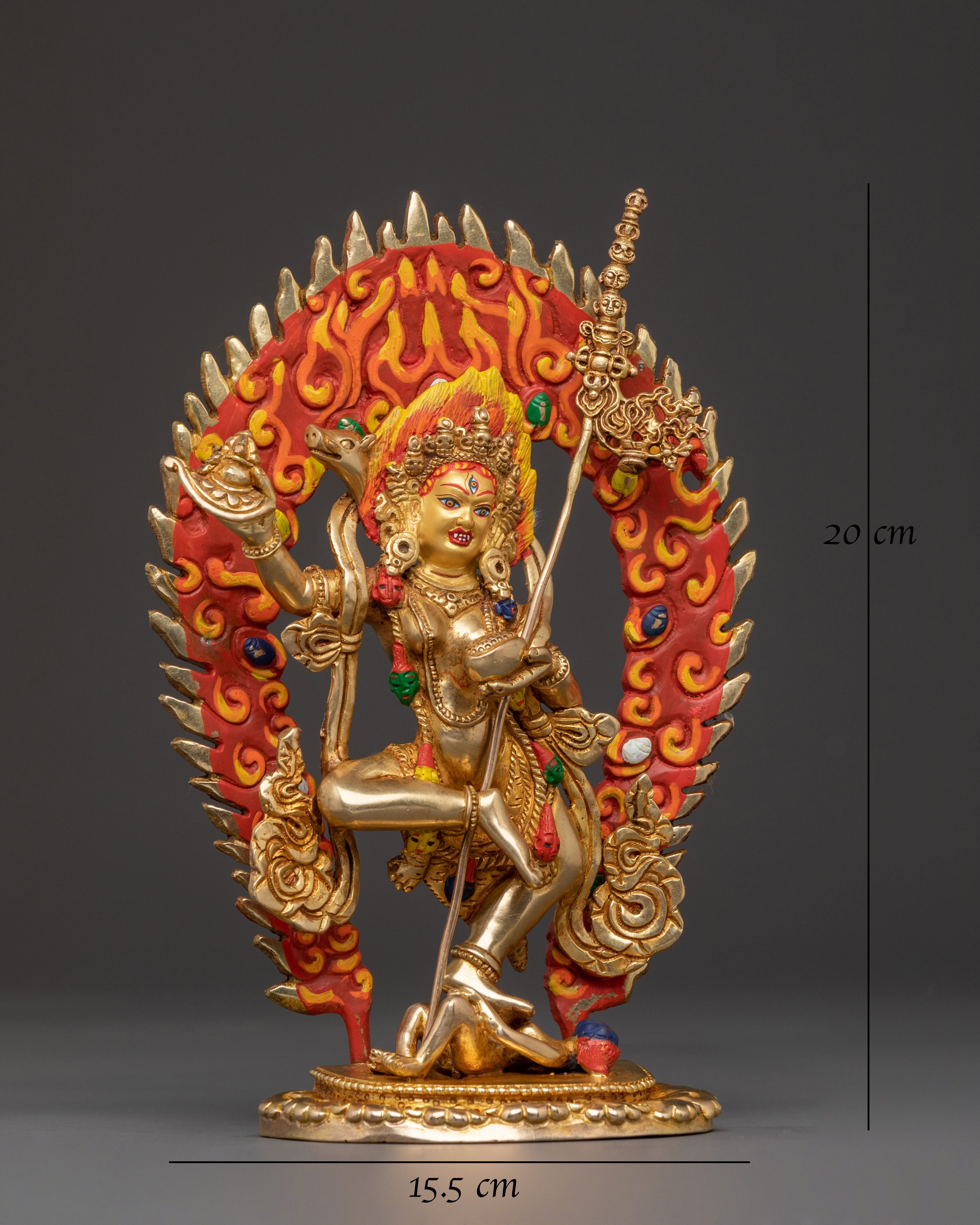 Dorje Phagmo 24K Gold Gilded Statue | Vajrayana Tantric Deity