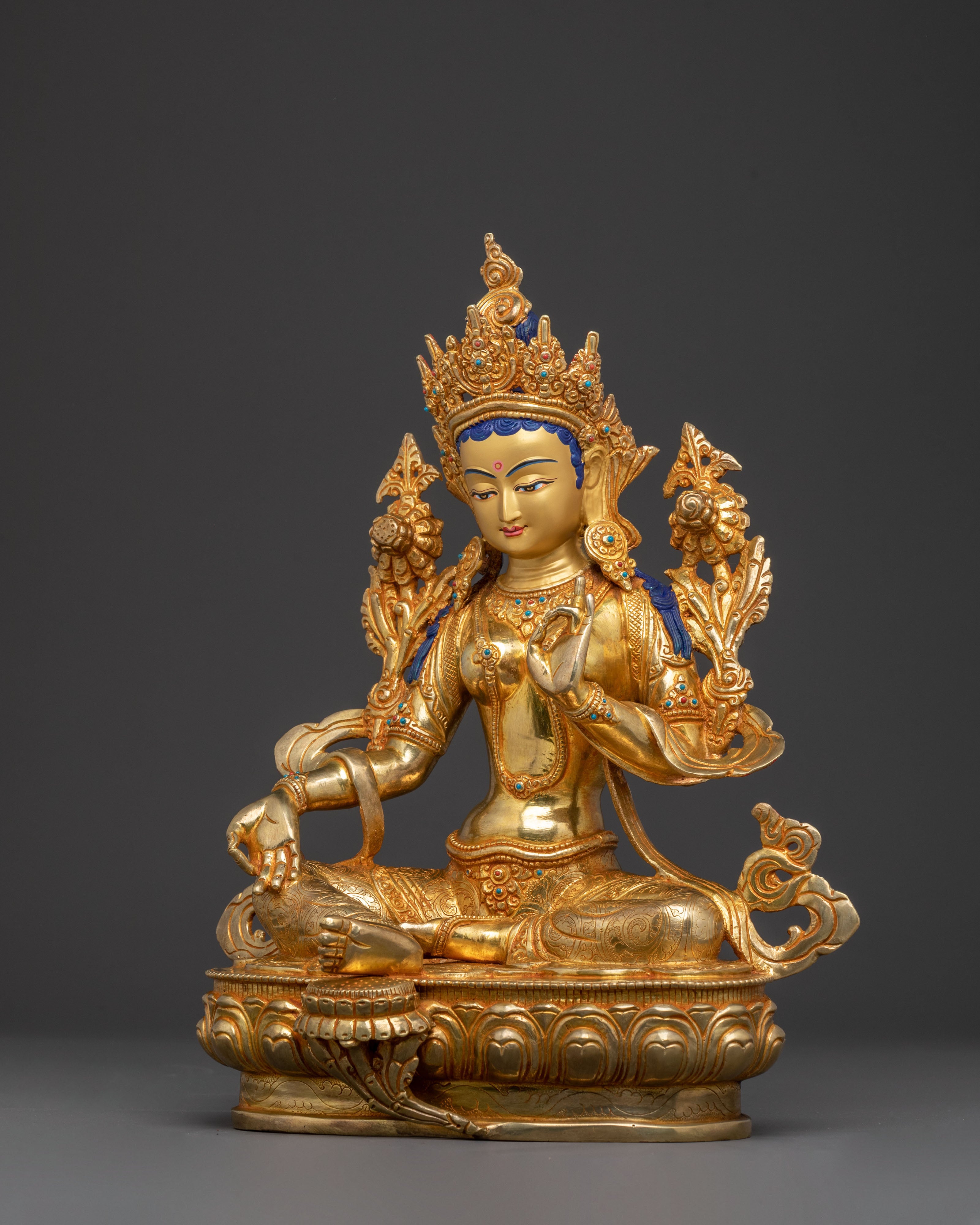 Handcrafted Green Tara Blessing Statue