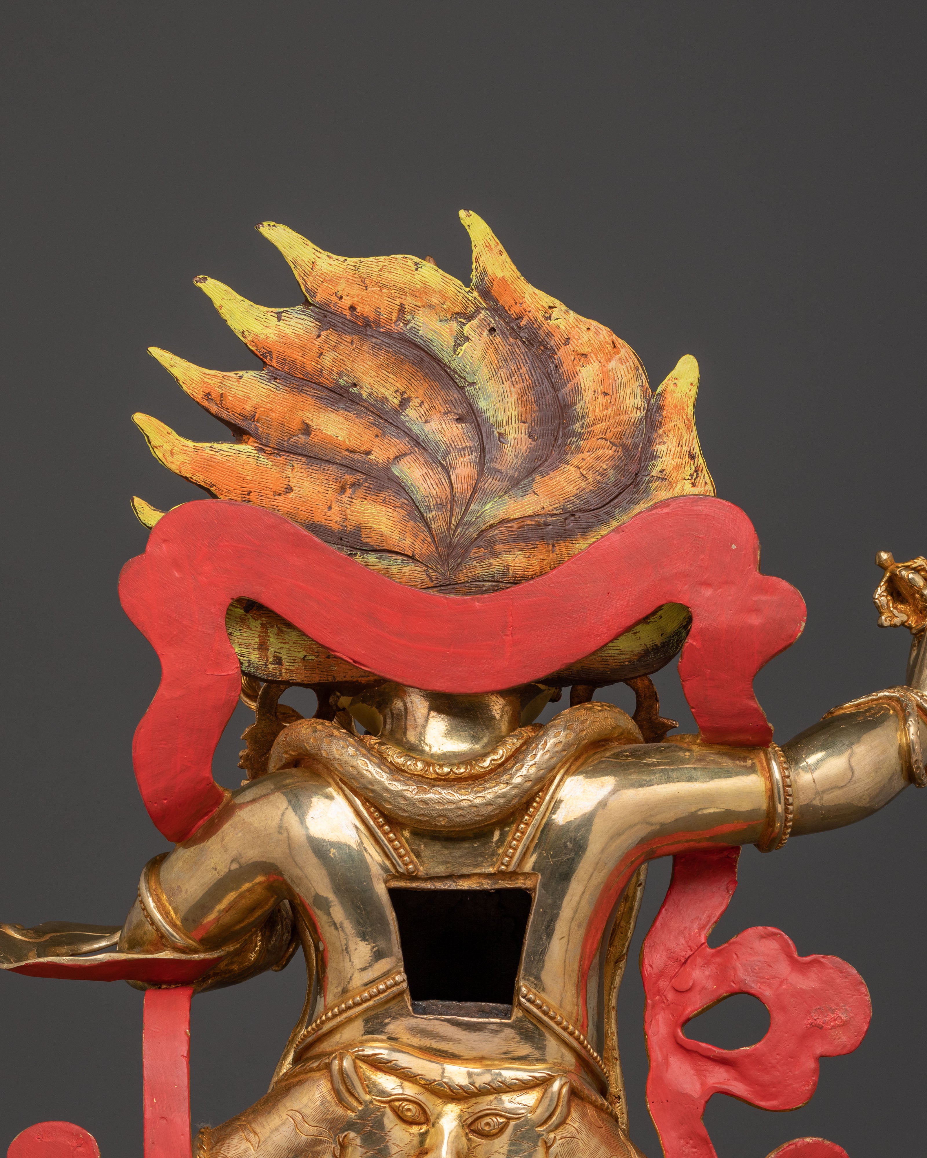 Vajrapani: Electrifying 24K Gold Gilded Sculpture