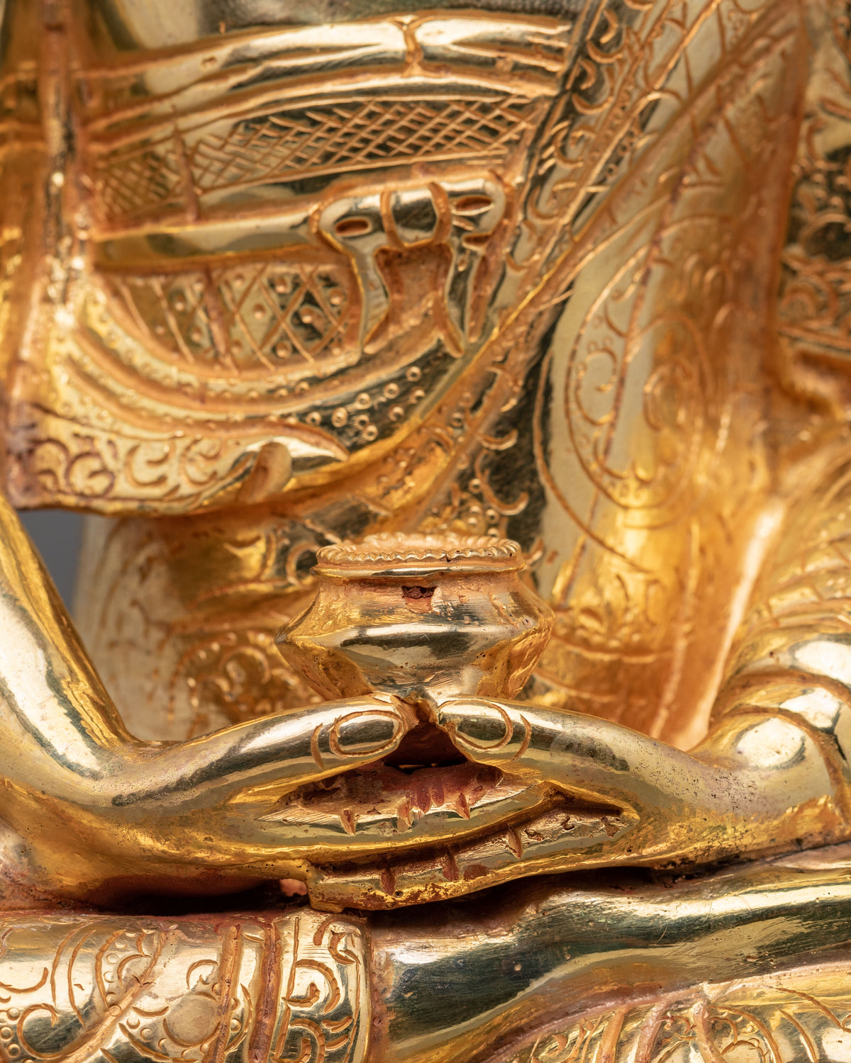 Handmade Amitabha Buddha Copper Sculpture