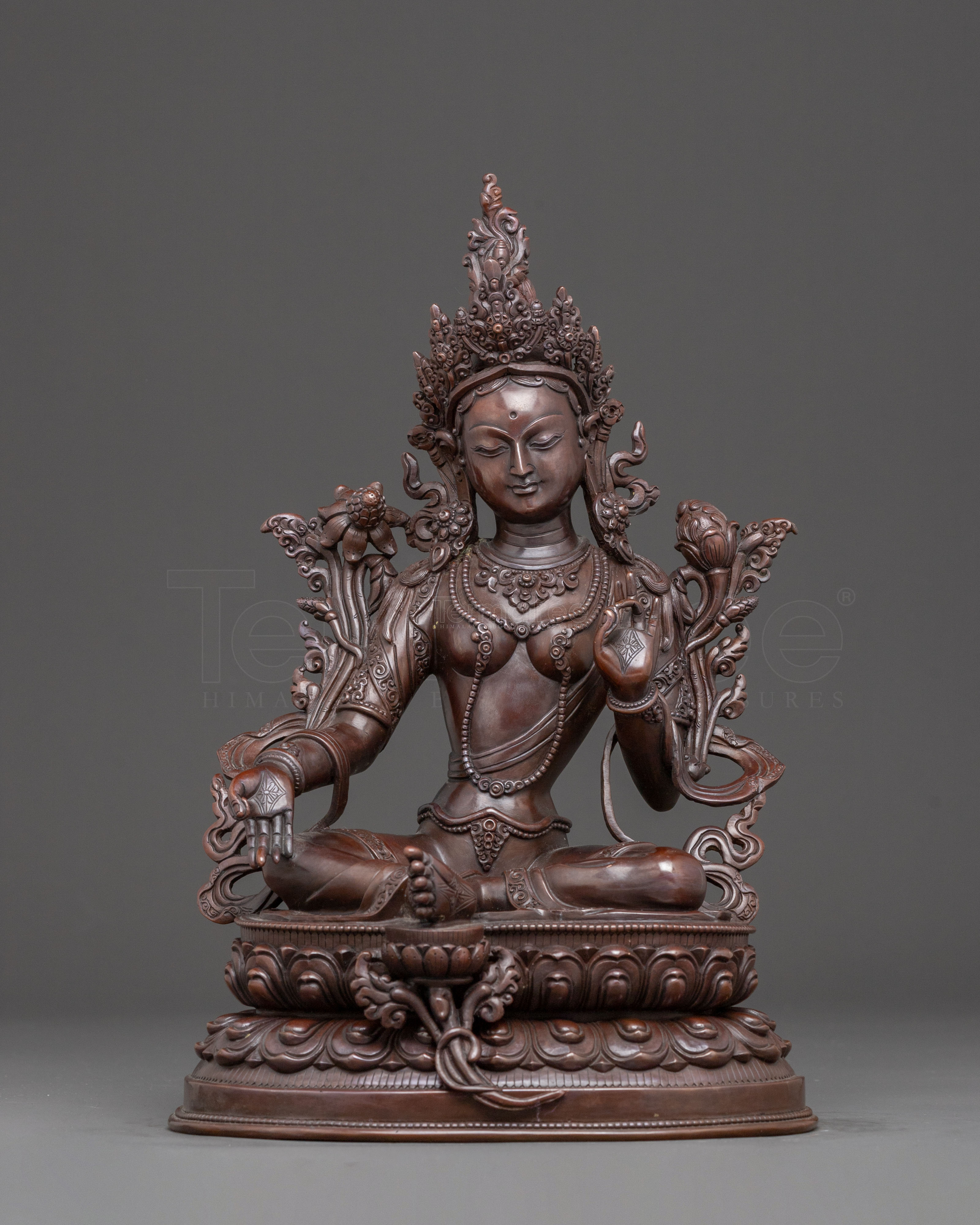 Handmade Oxidized Copper Shyama Tara Statue 