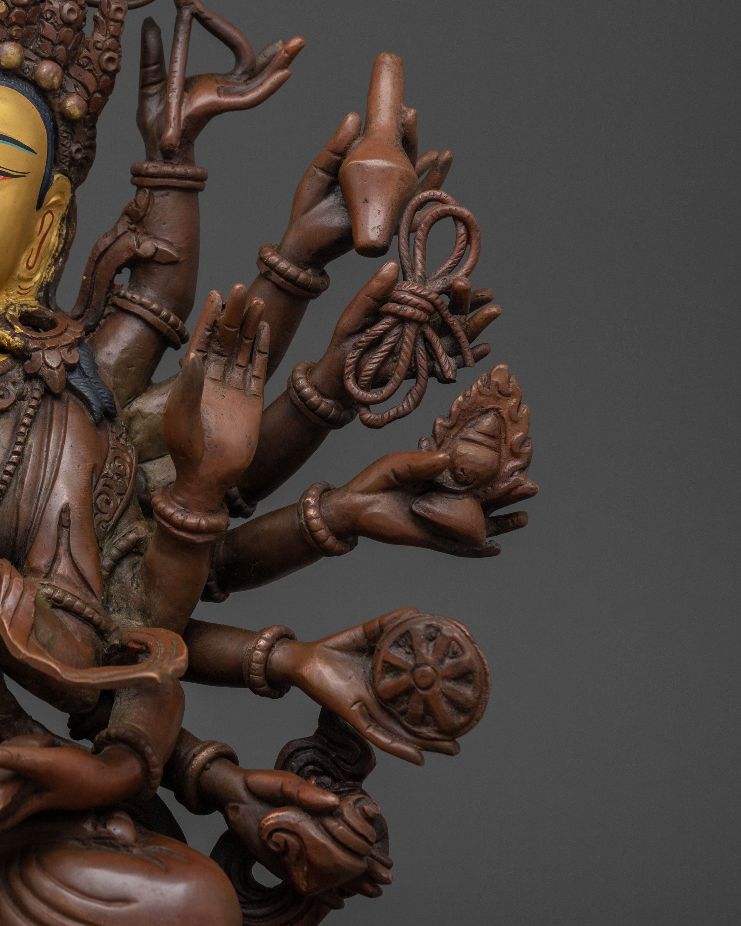 Sacred Chundi Sculpture | Oxidized Copper Figurine