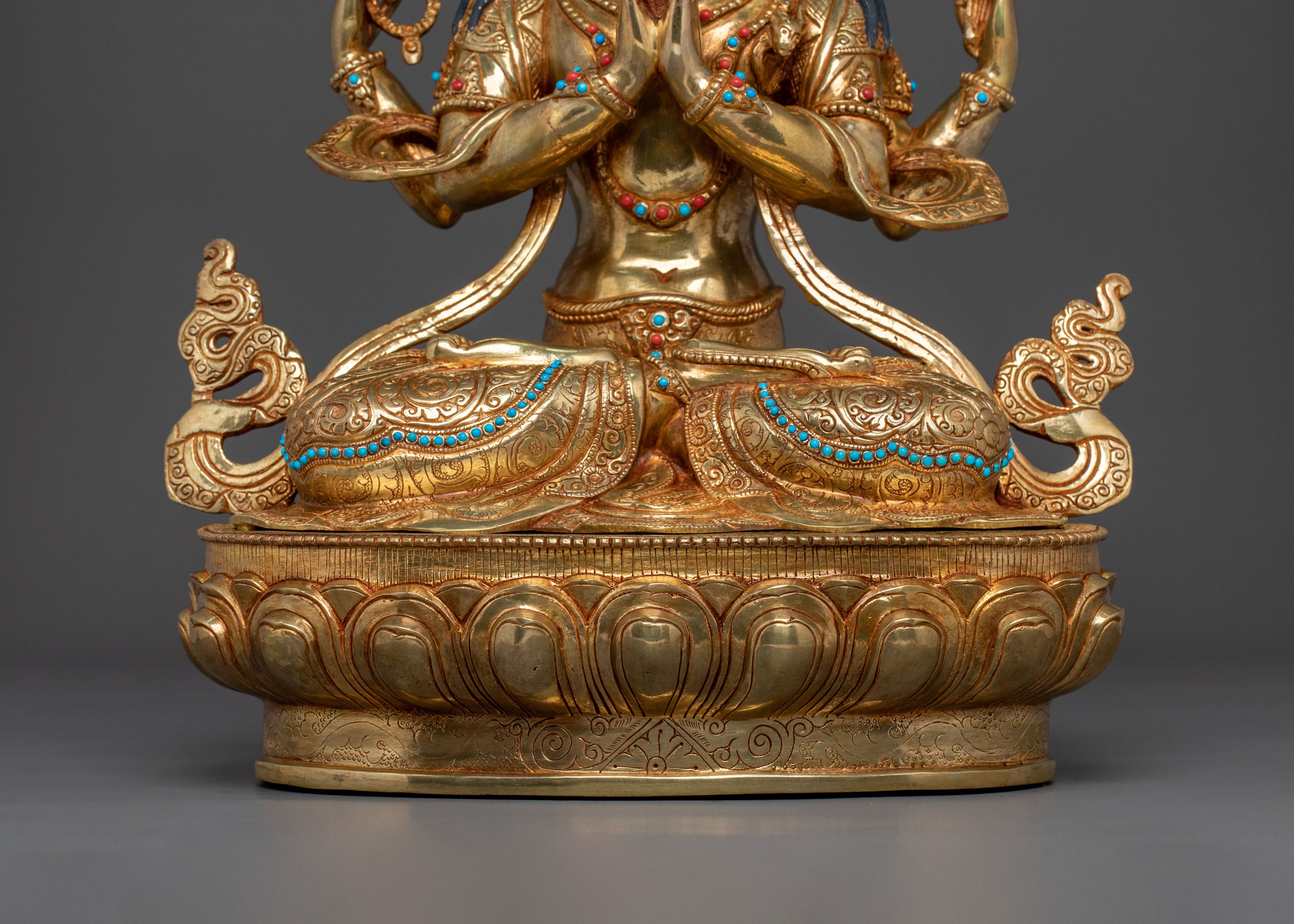 Four Armed Chenrezig Spiritual Figurine | Home Decor