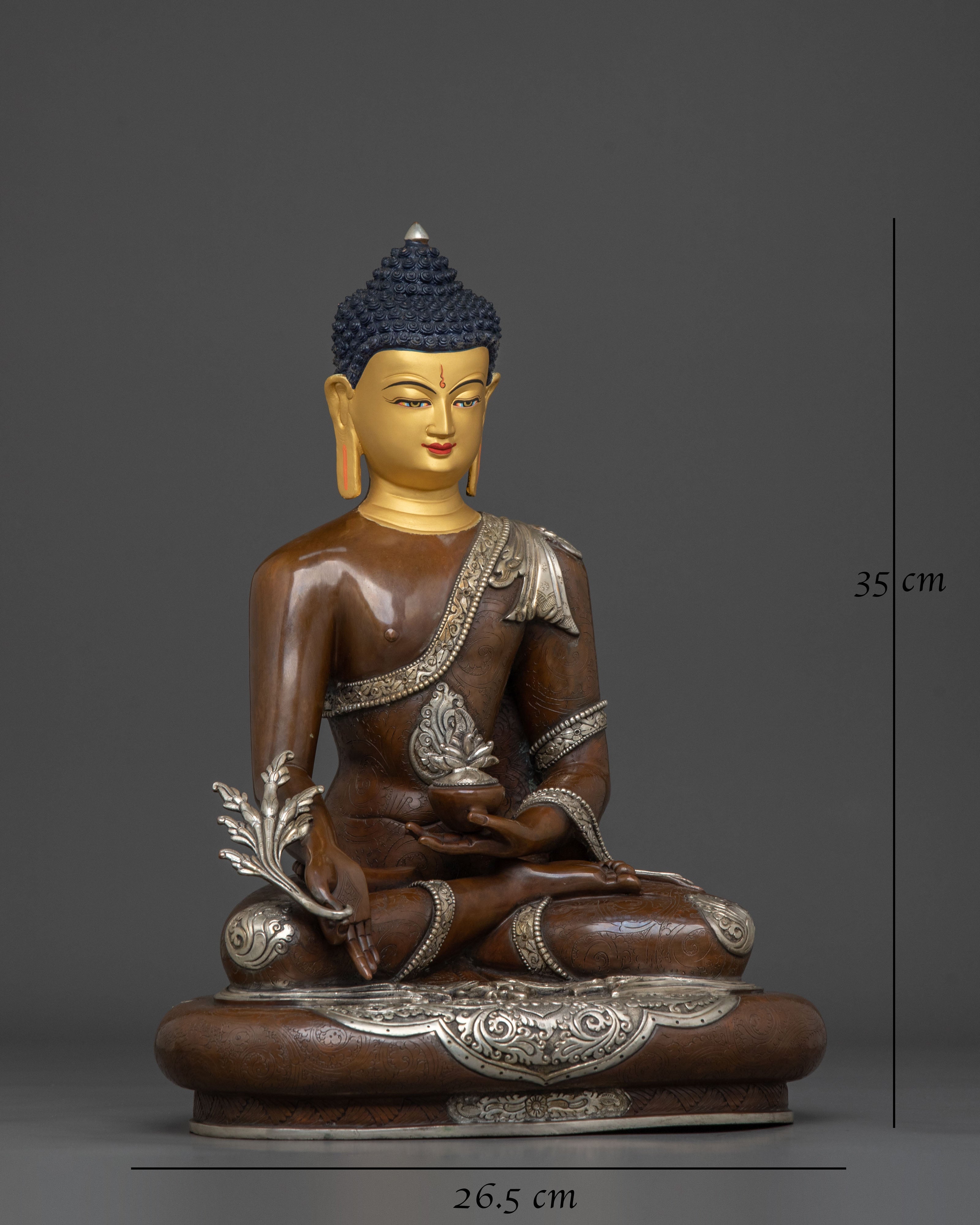 Tibetan Buddhist Bhaisajyaguru Statue | Buddha of Healing and Wisdom