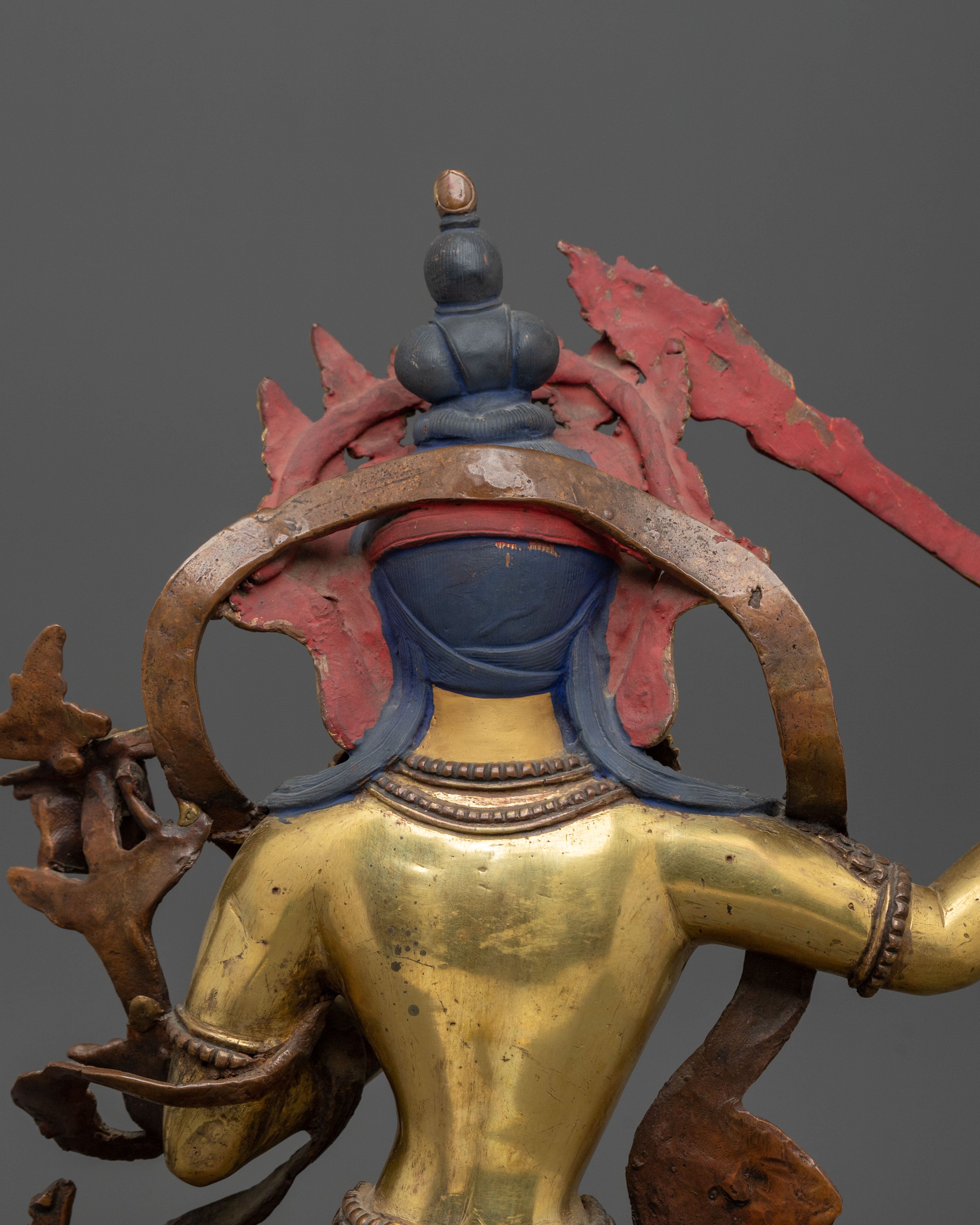 Manjushri Sacred Statue for Altar - 24K Gold Gilded