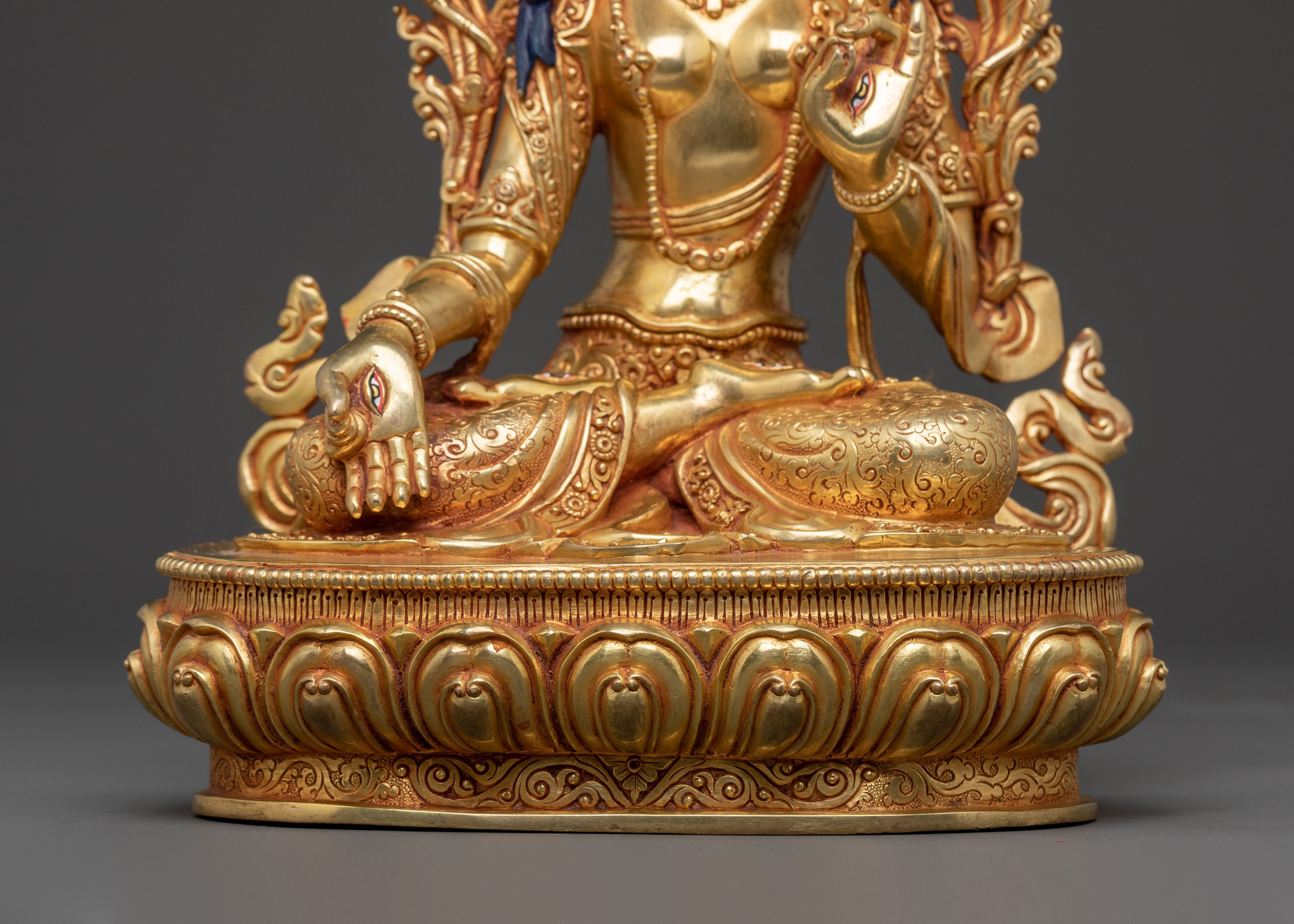White Tara Longevity Statue – Handcrafted Gilded Copper