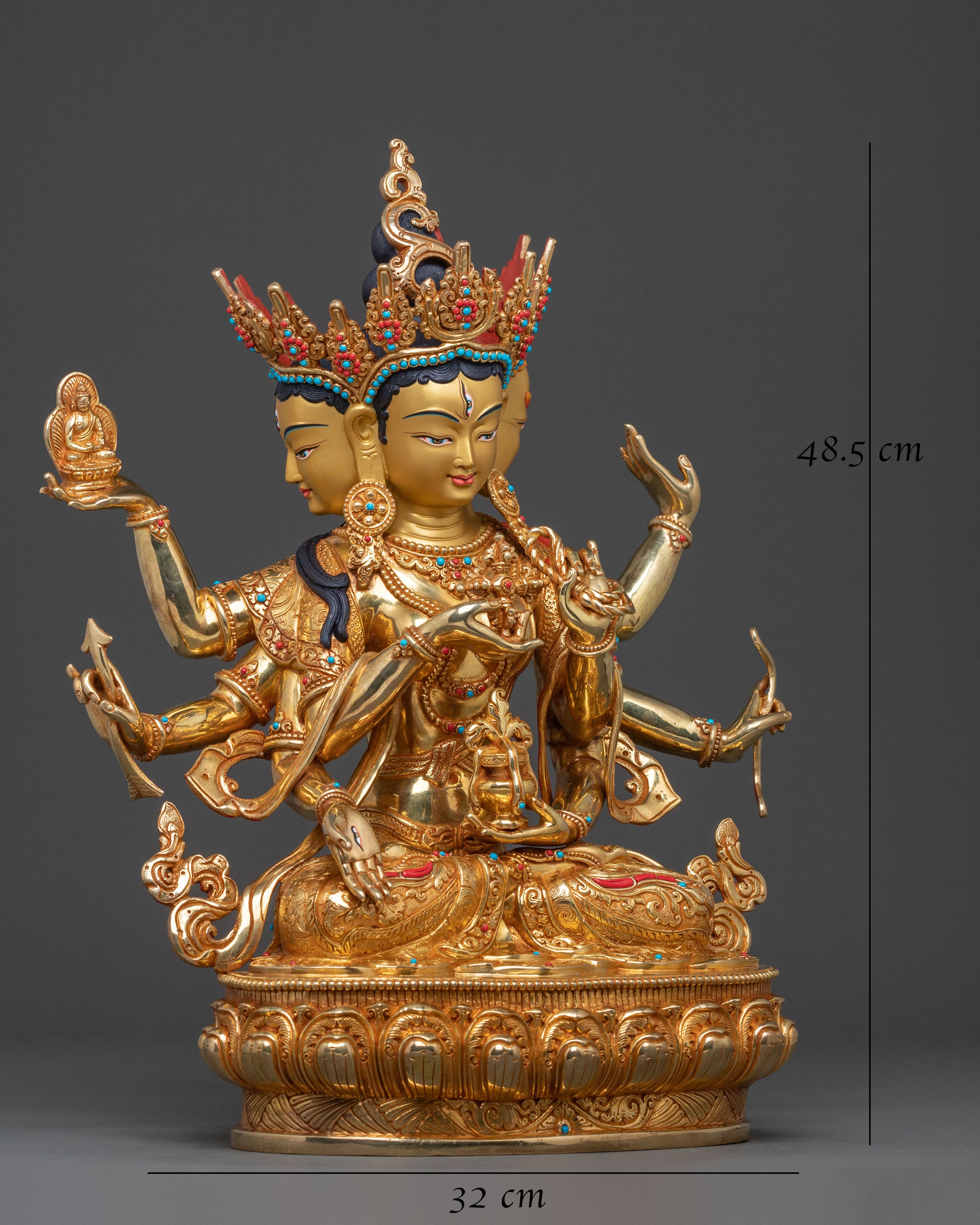 Namgyalma Bodhisattva: Figurine with Antique Finish
