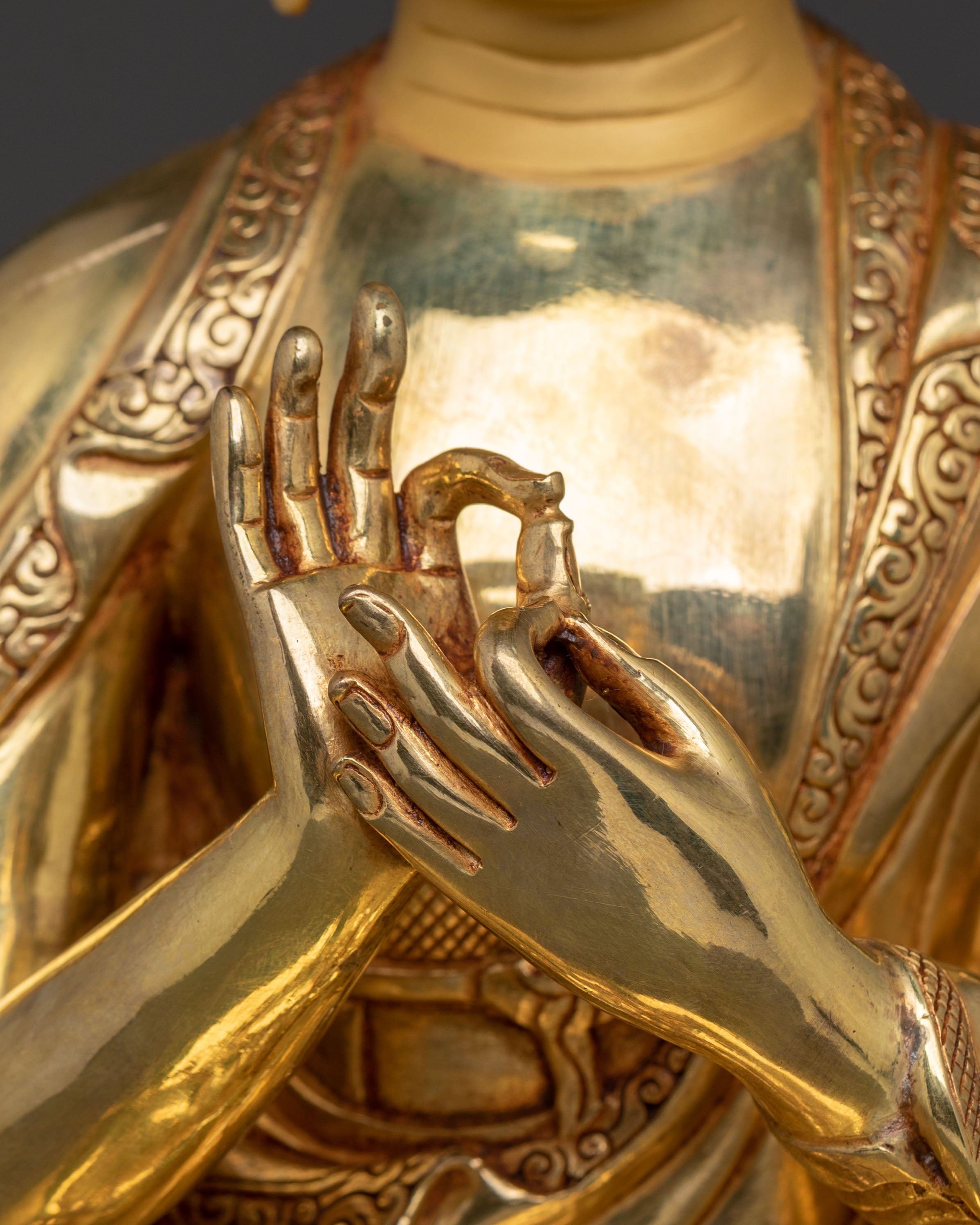 5 Dhyani Buddha Assembly | 24K Gold Gilded Copper Statue