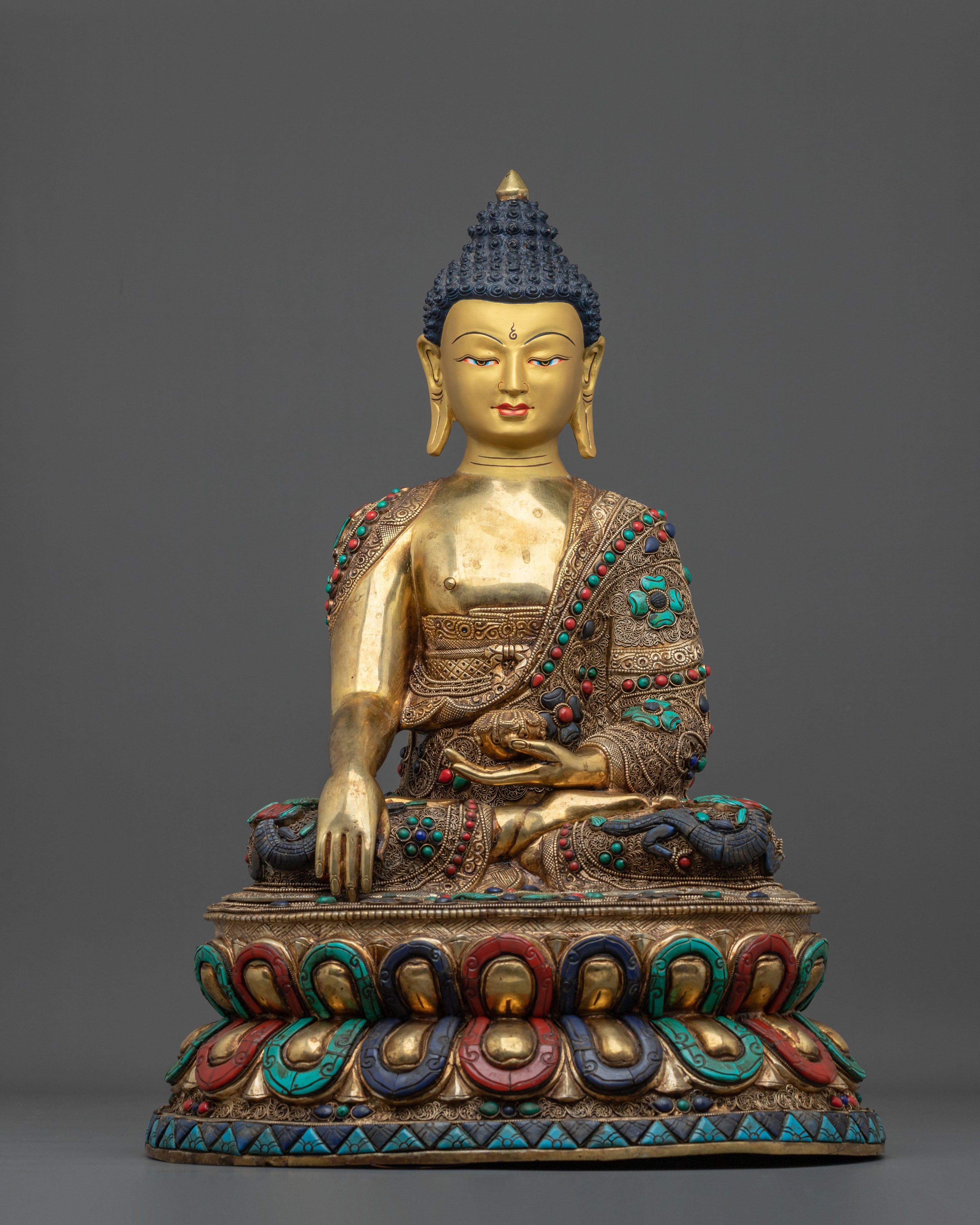 Shakya Thubpa Shakyamuni Statue | Tibetan Buddhist Buddha Sculpture