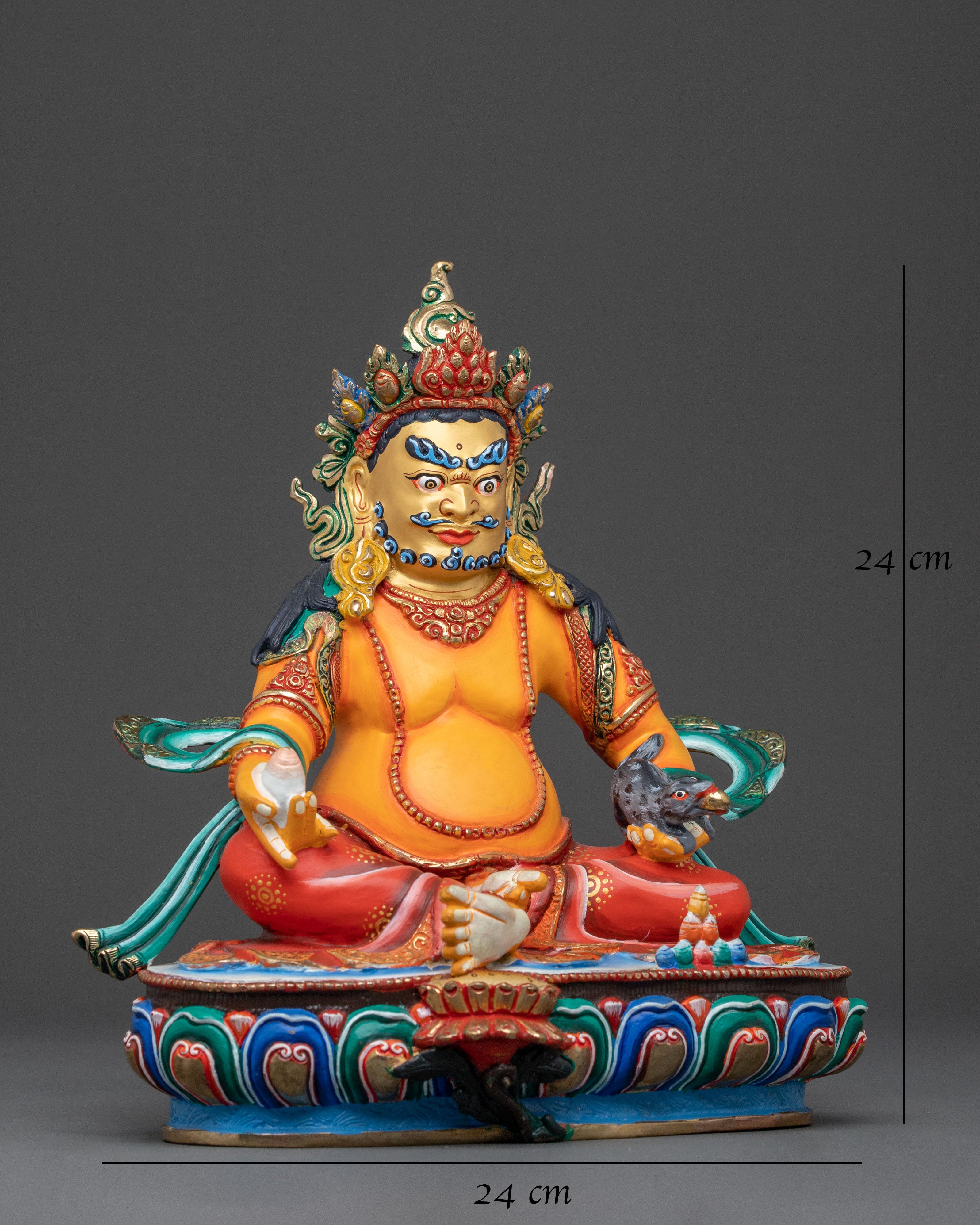Wealth Deity Dzambhala Idol | Tibetan Buddhist Prosperity Statue
