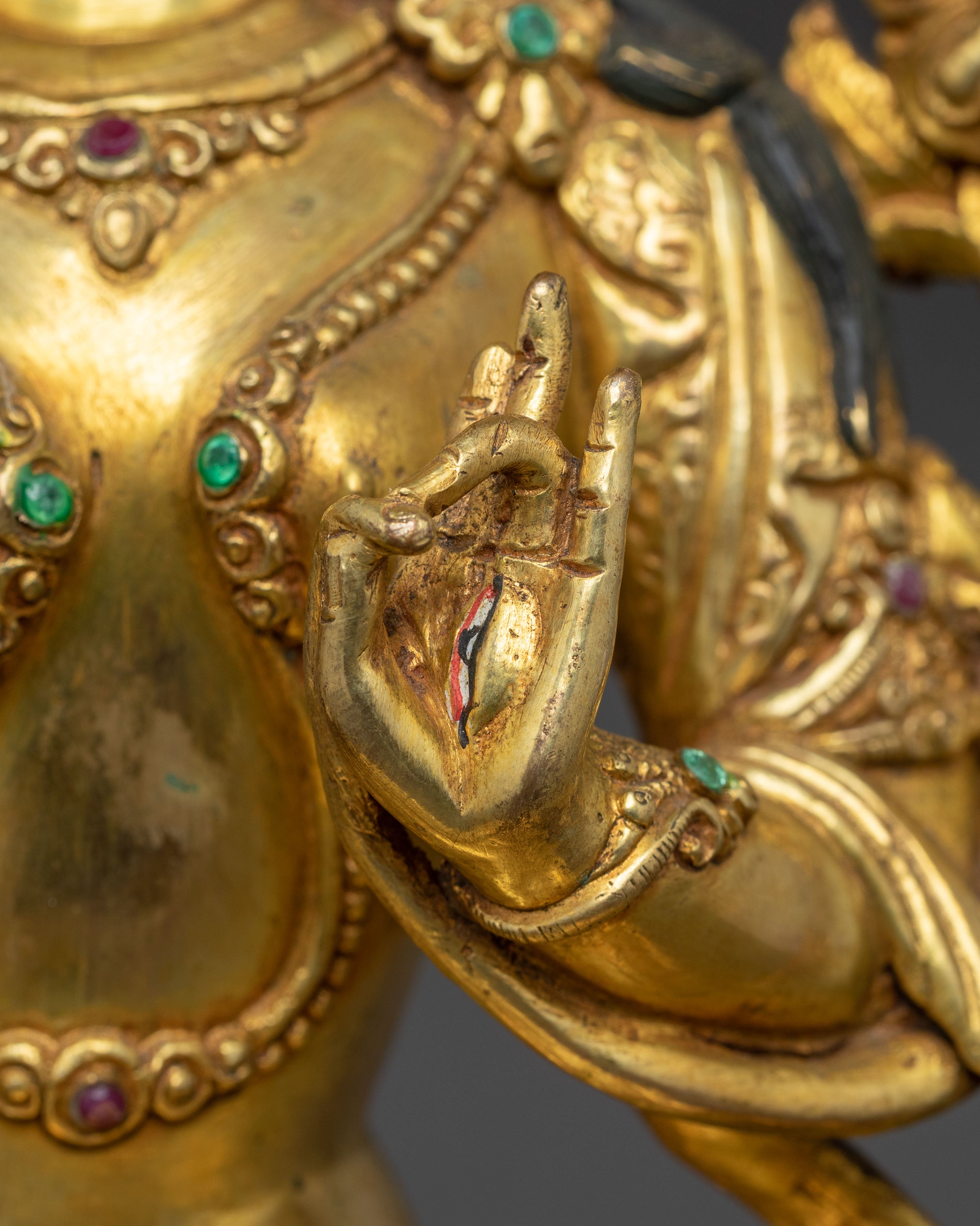 Handmade White Tara Copper Statue | Healing Deity Figurine