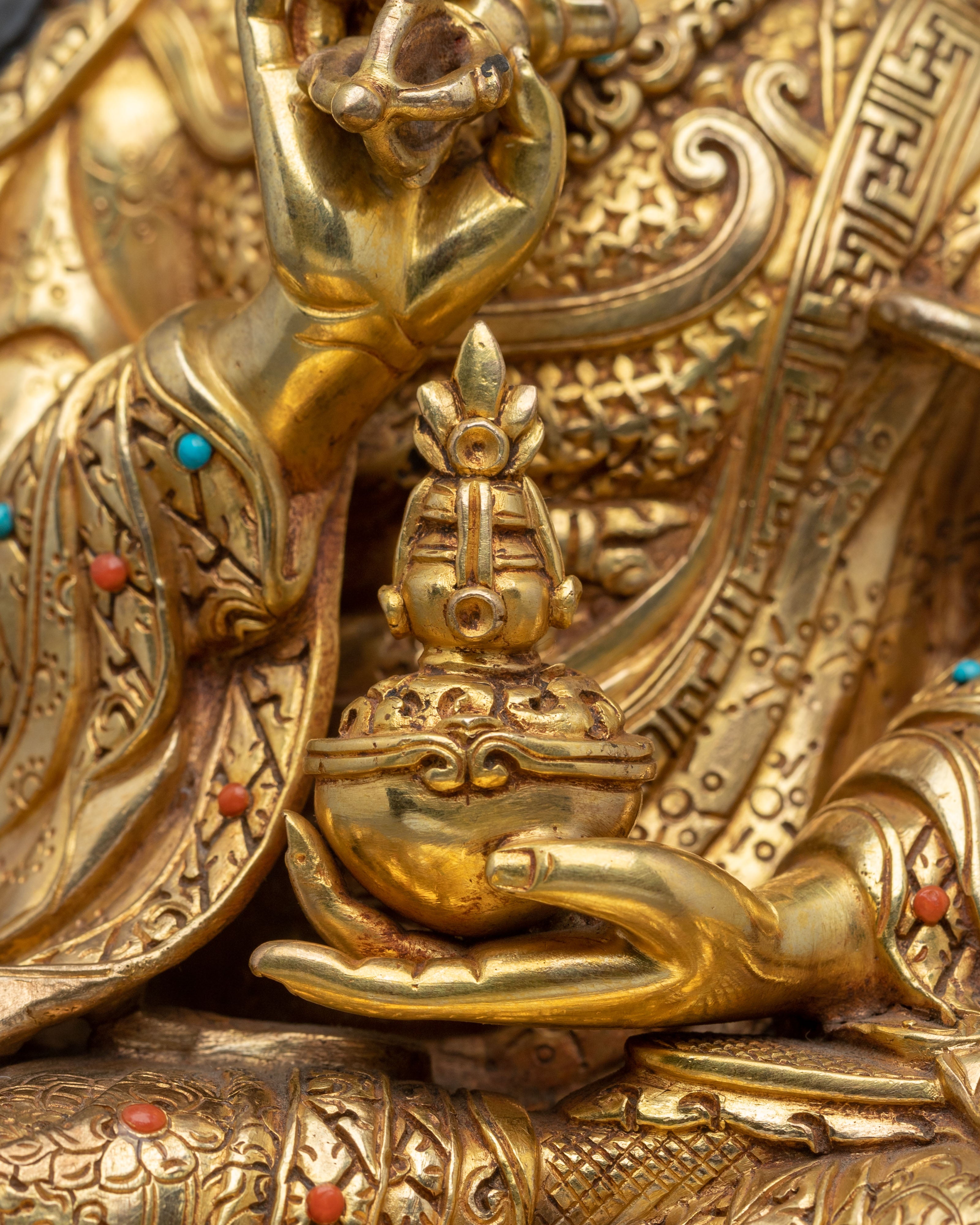 Tsokye Dorje Buddhist Statue | 24K Gold Gilded Copper Sculpture