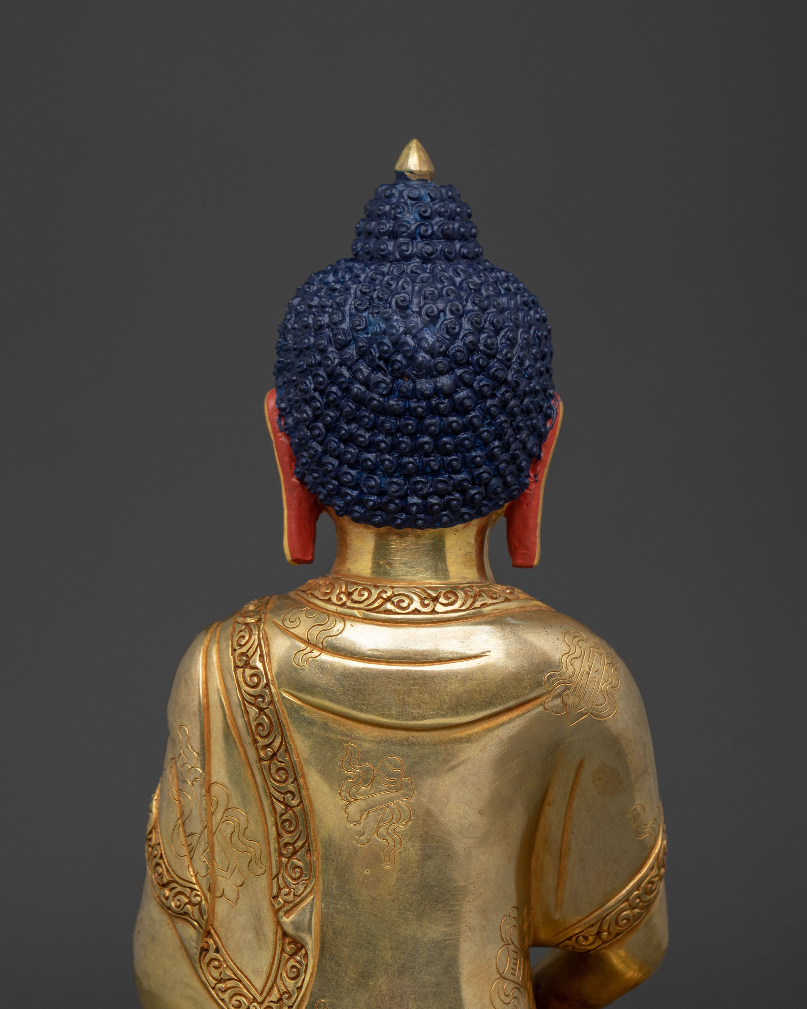 Amitabha Buddha Traditional Statue | 24K Gold Gilded Buddhist Sculpture