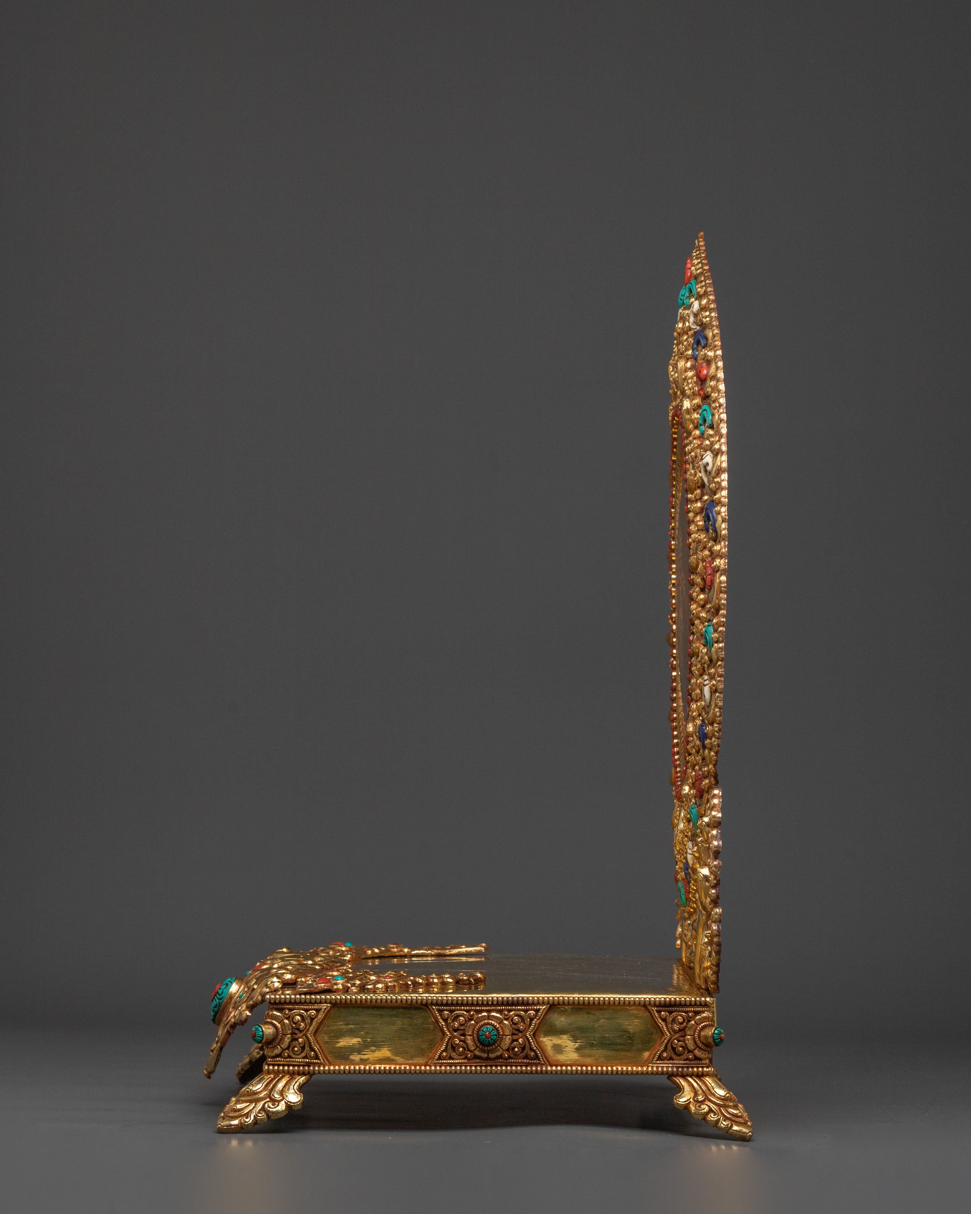Exquisite 24K Gold Gilded Handcrafted Sacred Throne