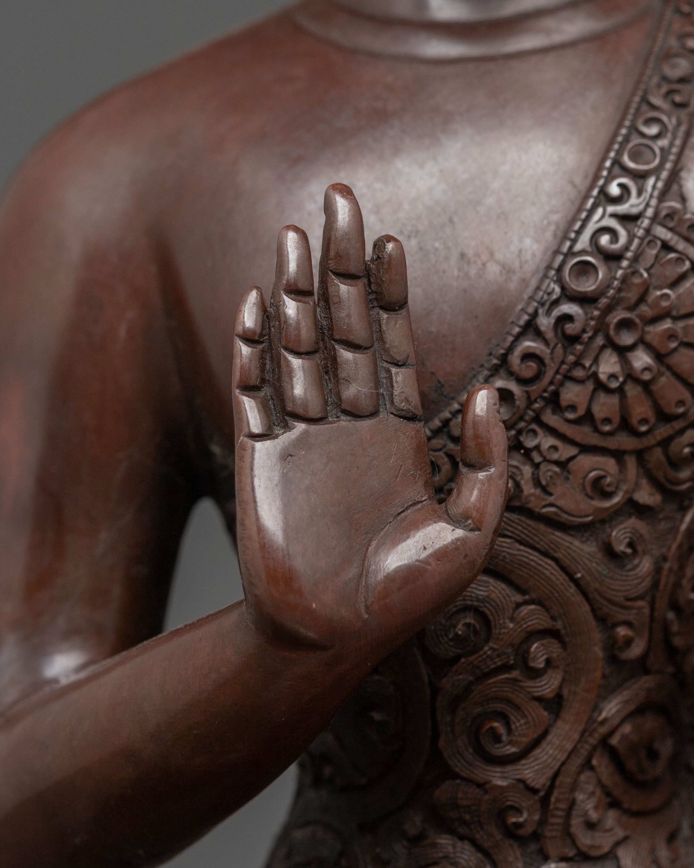 Amoghasiddhi Sculpture | Green Dhyani Buddha