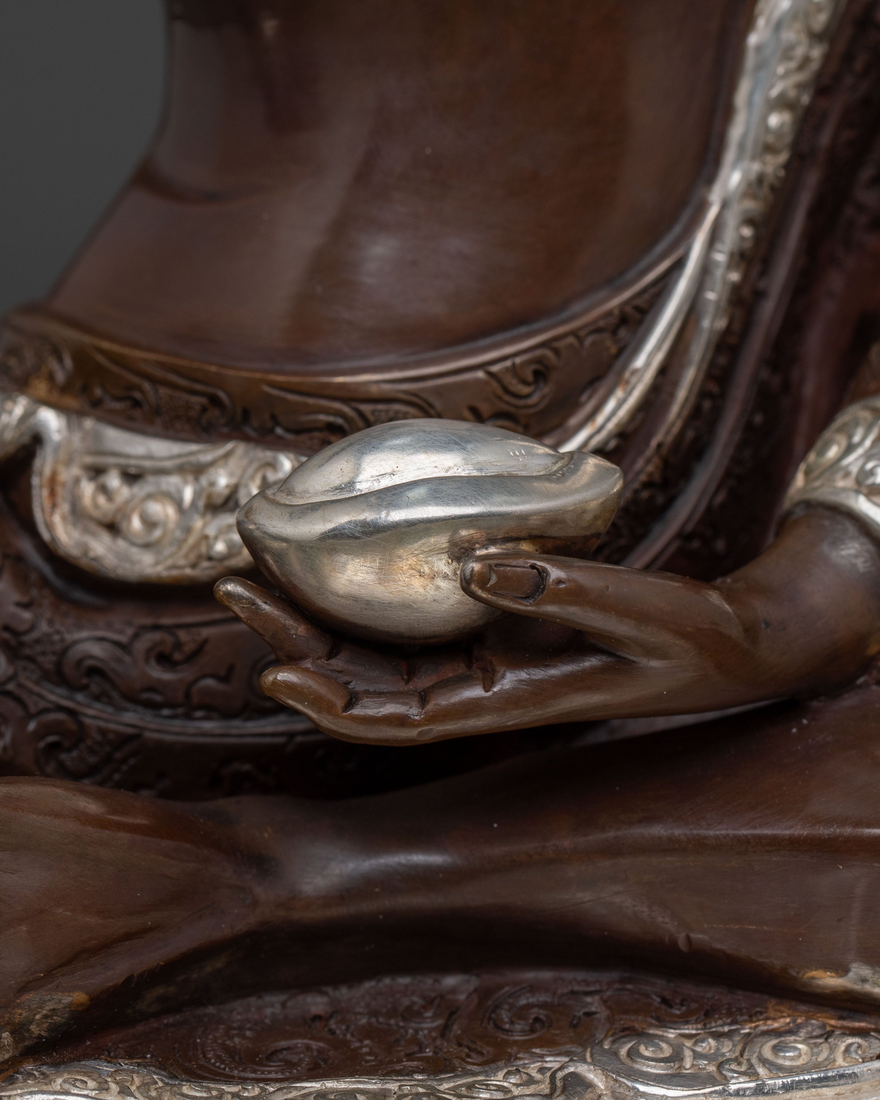 Divine Milarepa Sculpture | Oxidized Copper Body