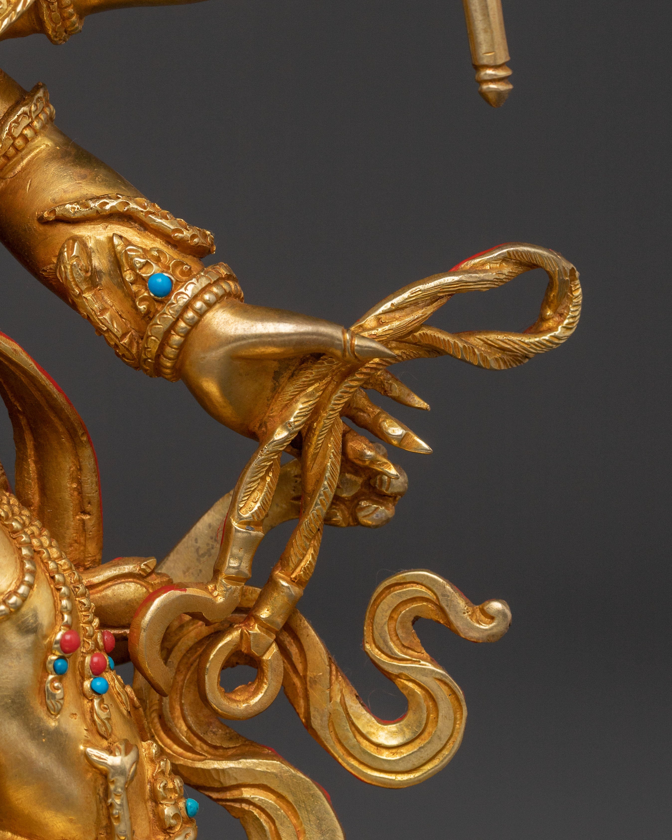 Six Armed Mahakala Traditional Statue | Sacred Icon
