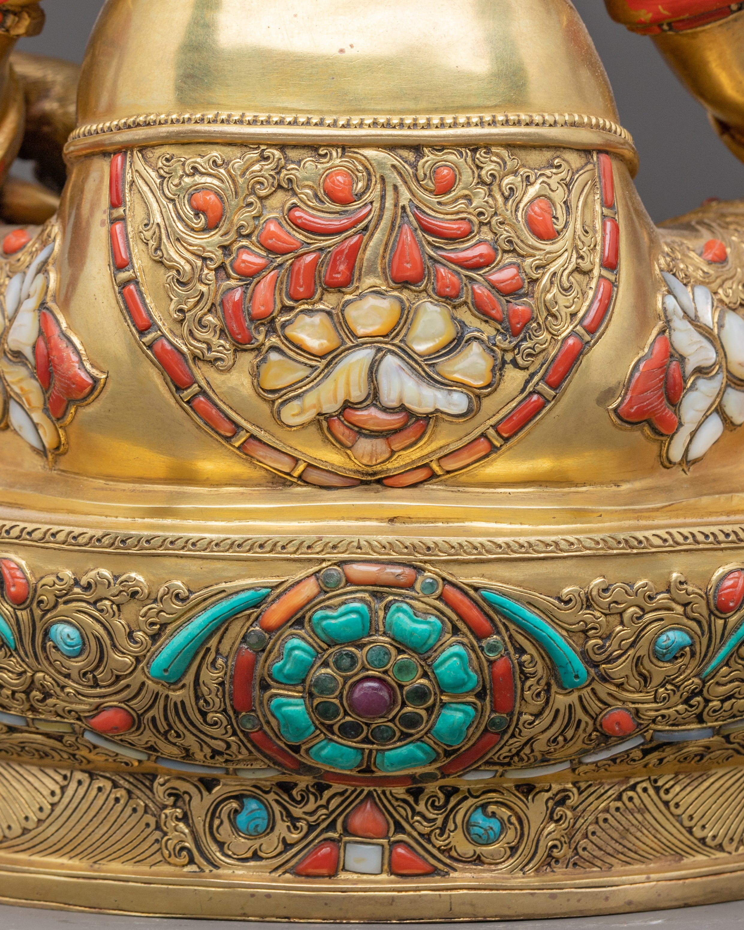 Statue of Dzambhala, Buddhist Wealth Deity | 24K Gold Gilded Wealth God